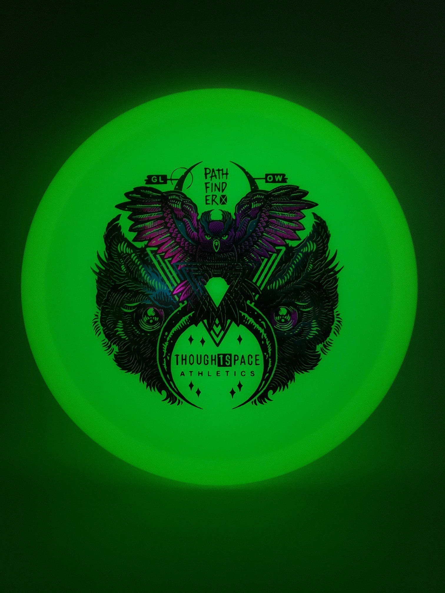TSA Glow Pathfinder disc golf disc front view