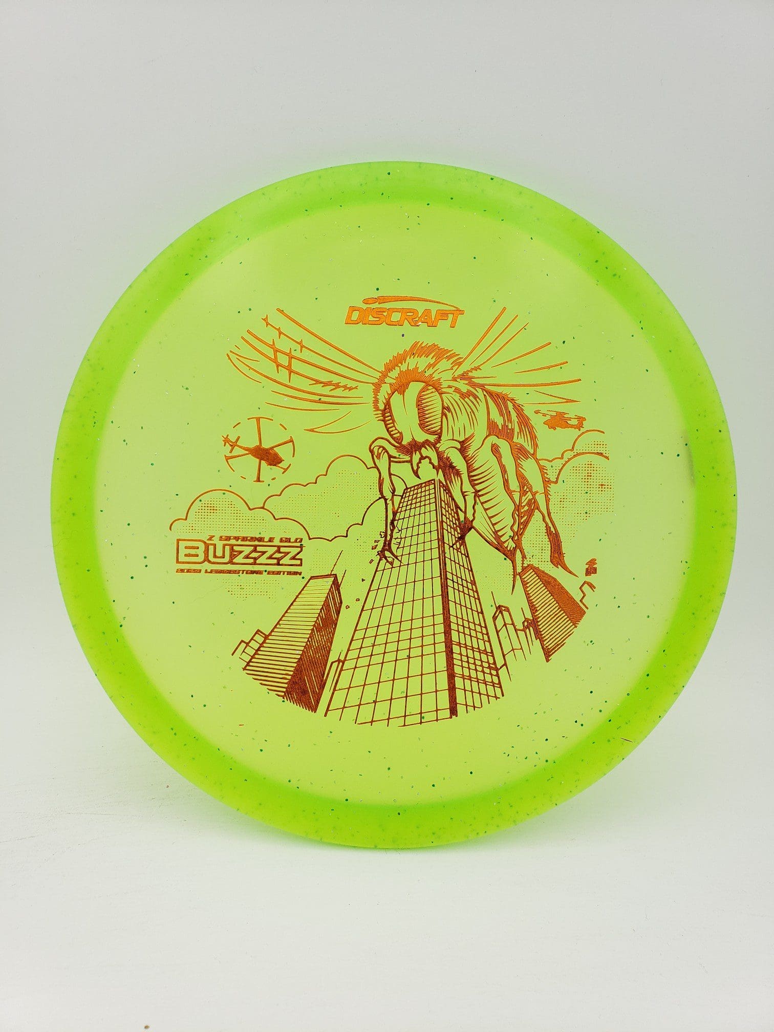 Discraft Ledgestone 2023 Z Sparkle Glo Buzzz disc golf disc front view