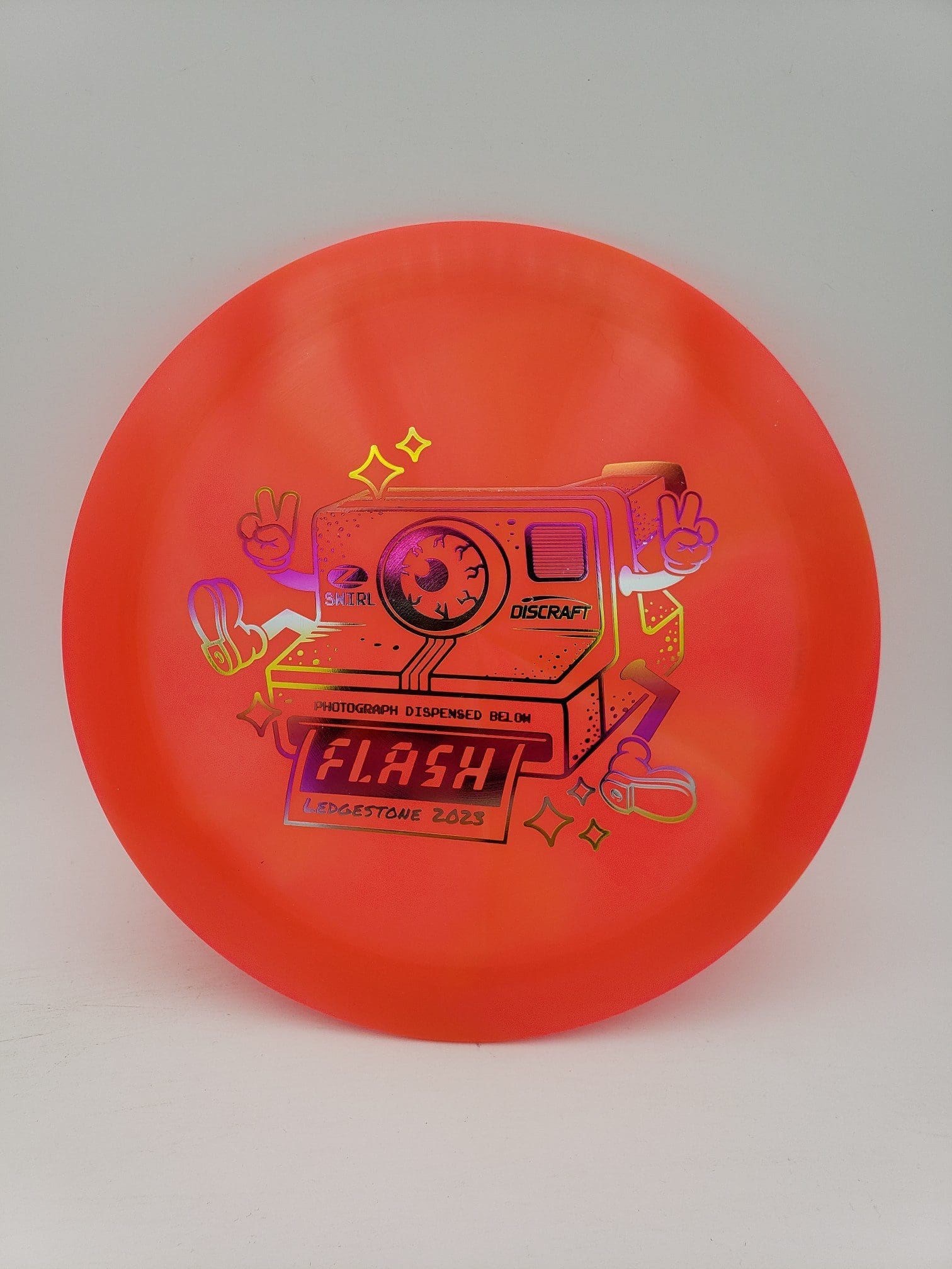 Discraft Ledgestone 2023 Z Swirl Flash disc golf disc front view