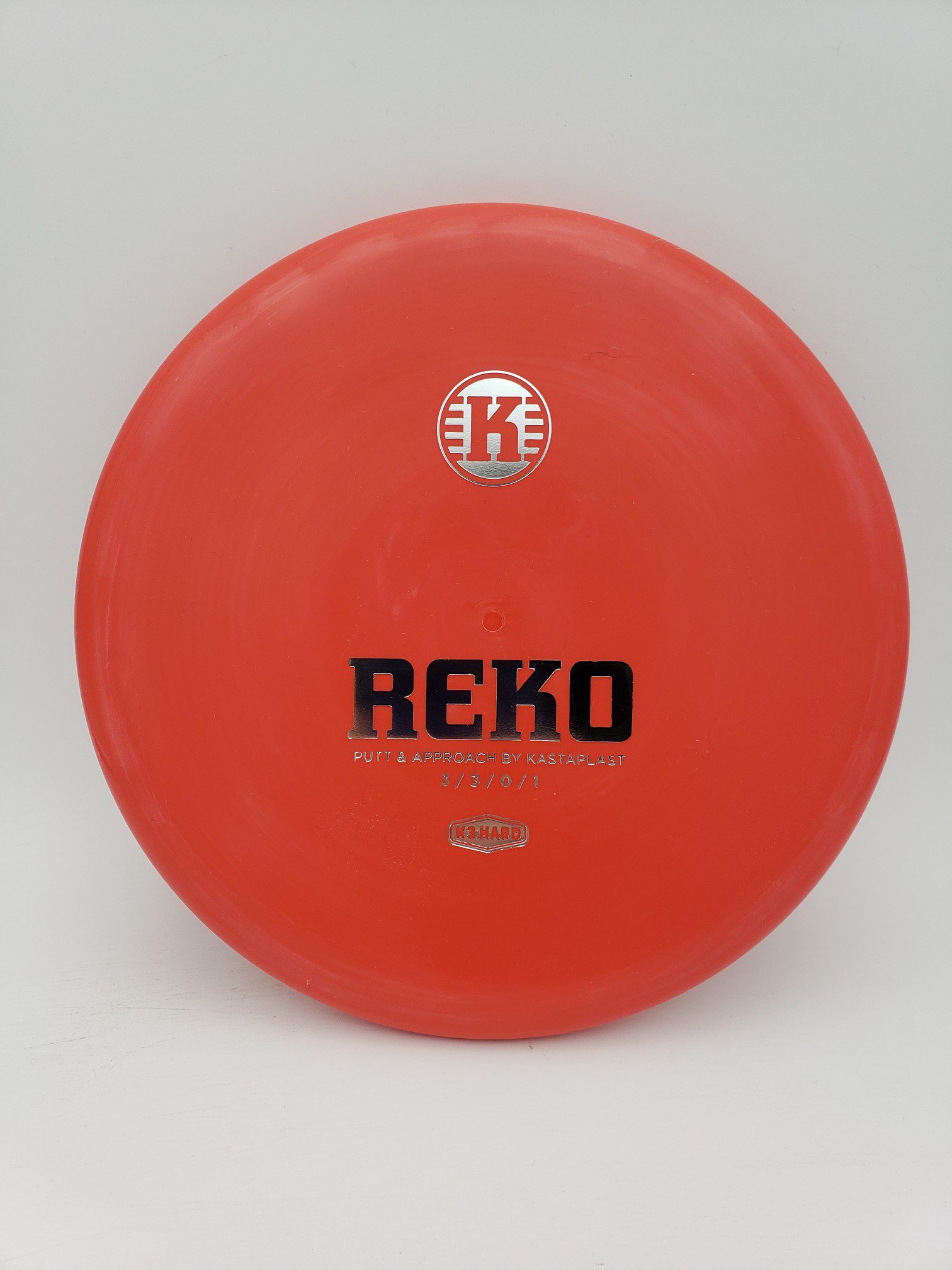 Kastaplast K3 Hard Reko red disc golf disc front view