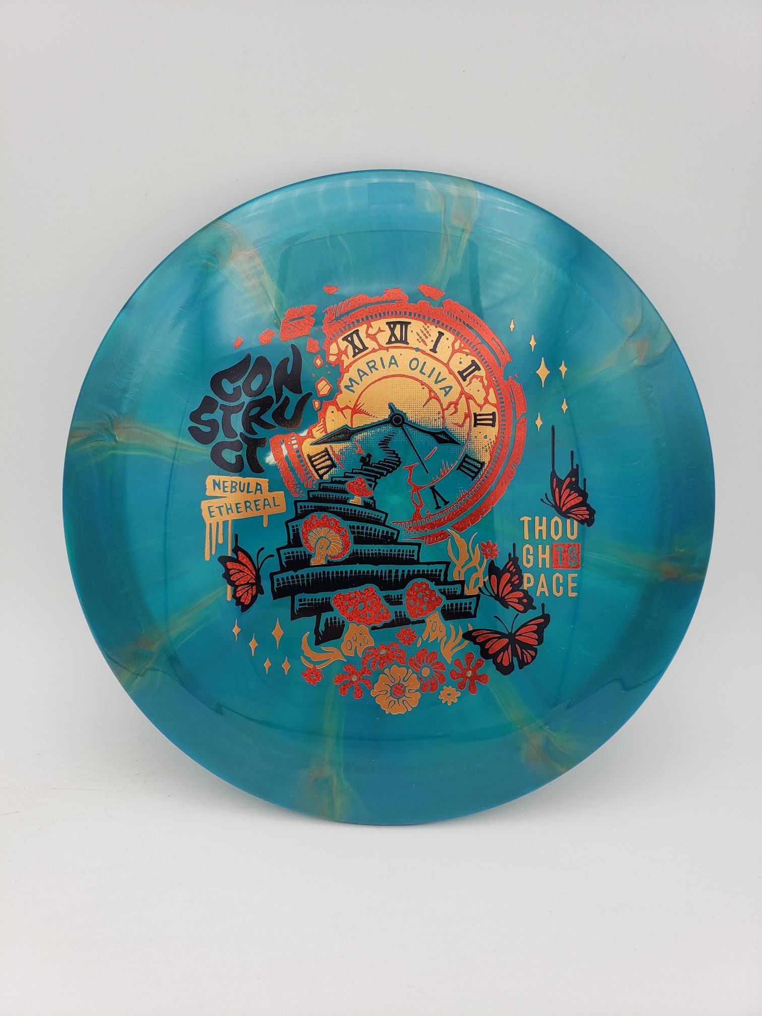 TSA Maria Oliva signature Nebula Ethereal Construct disc golf disc front view