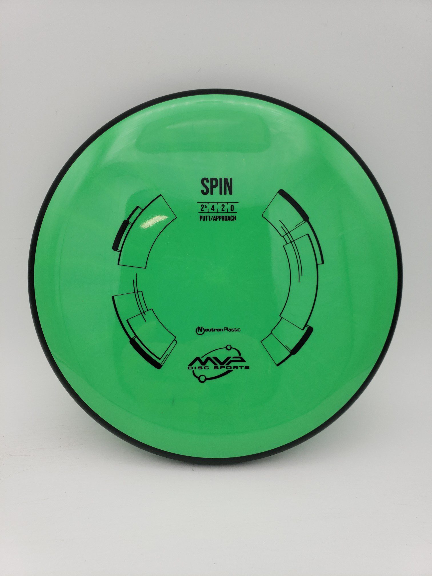 MVP Neutron Spin disc golf disc front view