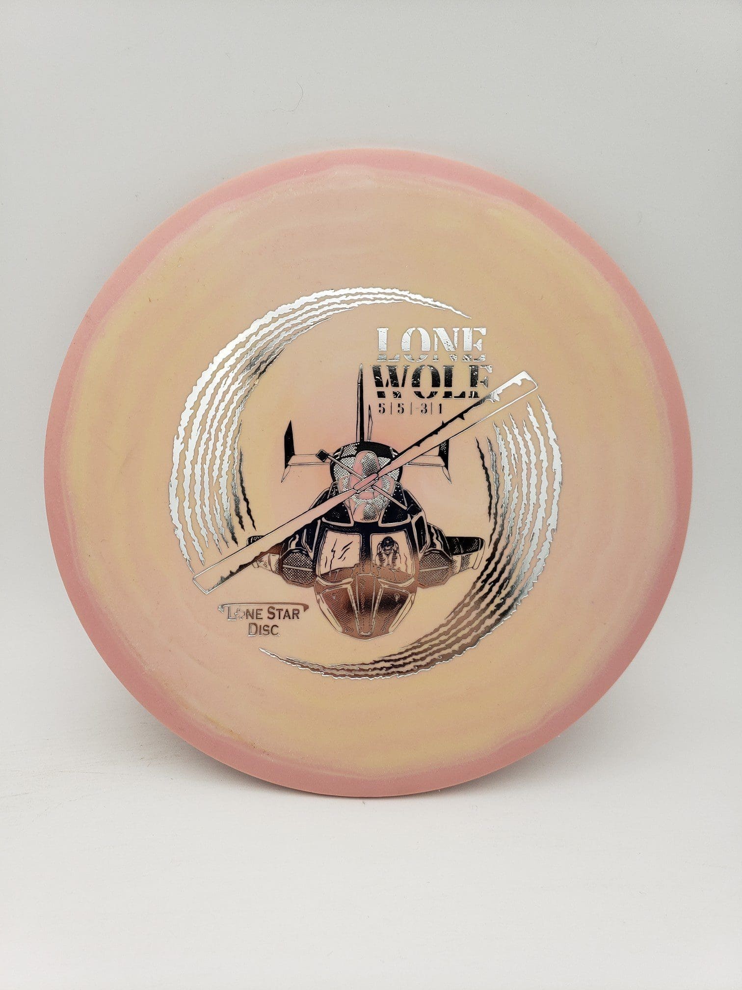 LSD Delta 2 Lone Wolf disc golf disc front view