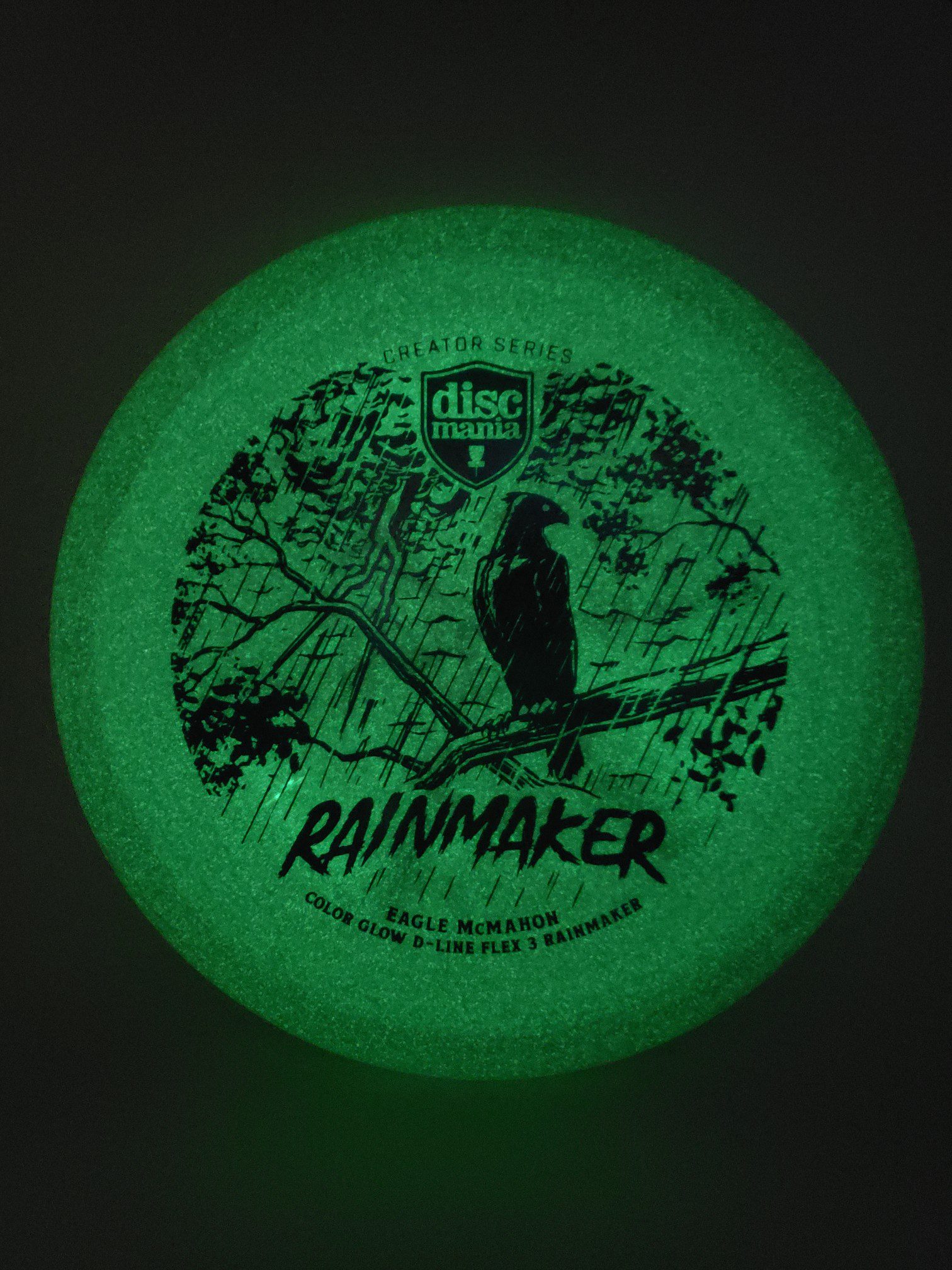 Discmania Eagle McMahon Creator Series Color Glow D-Line Rainmaker Flex 32023 disc golf disc top view