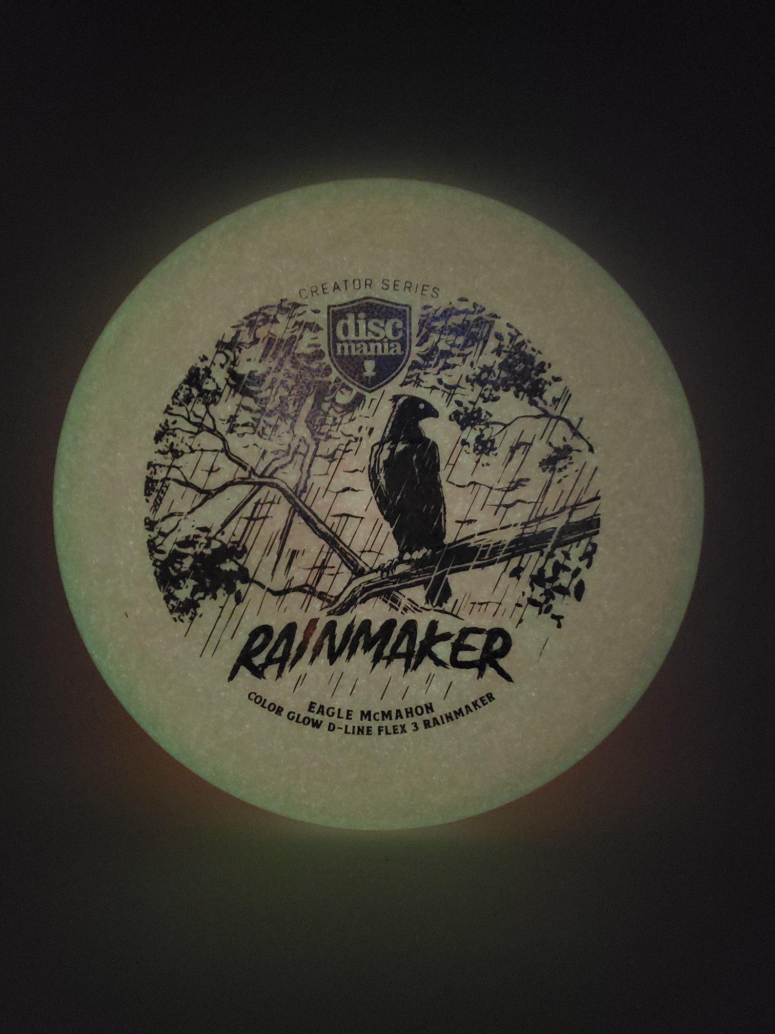 Discmania Eagle McMahon Creator Series Color Glow D-Line Rainmaker Flex 32023 disc golf disc front view