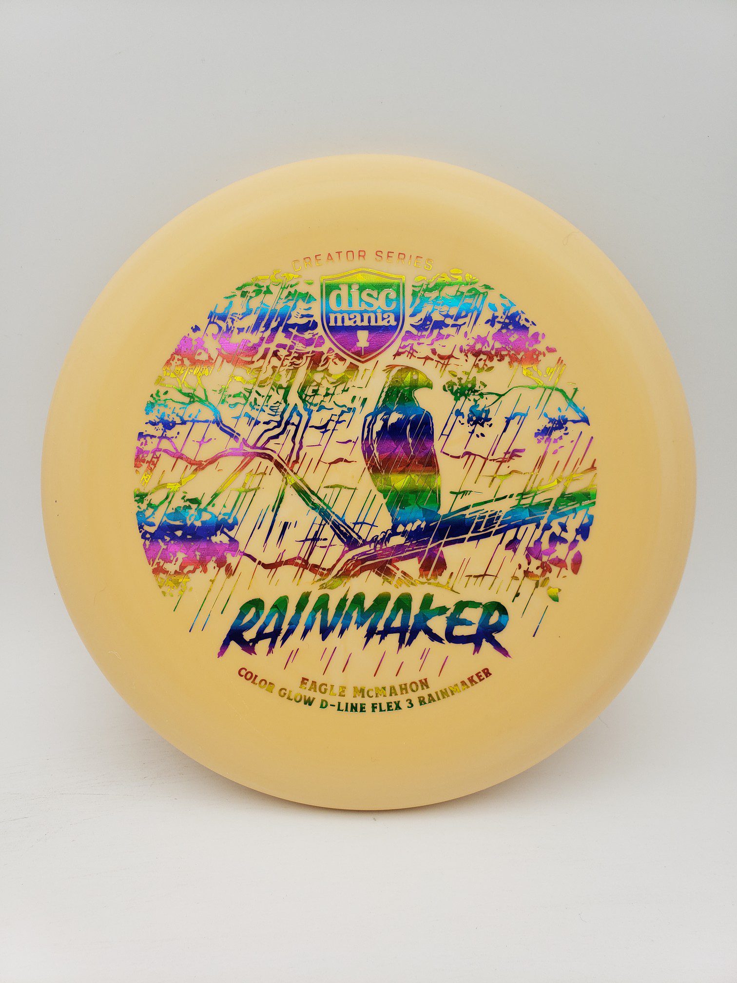 Discmania Eagle McMahon Creator Series Color Glow D-Line Rainmaker Flex 32023 disc golf disc back view