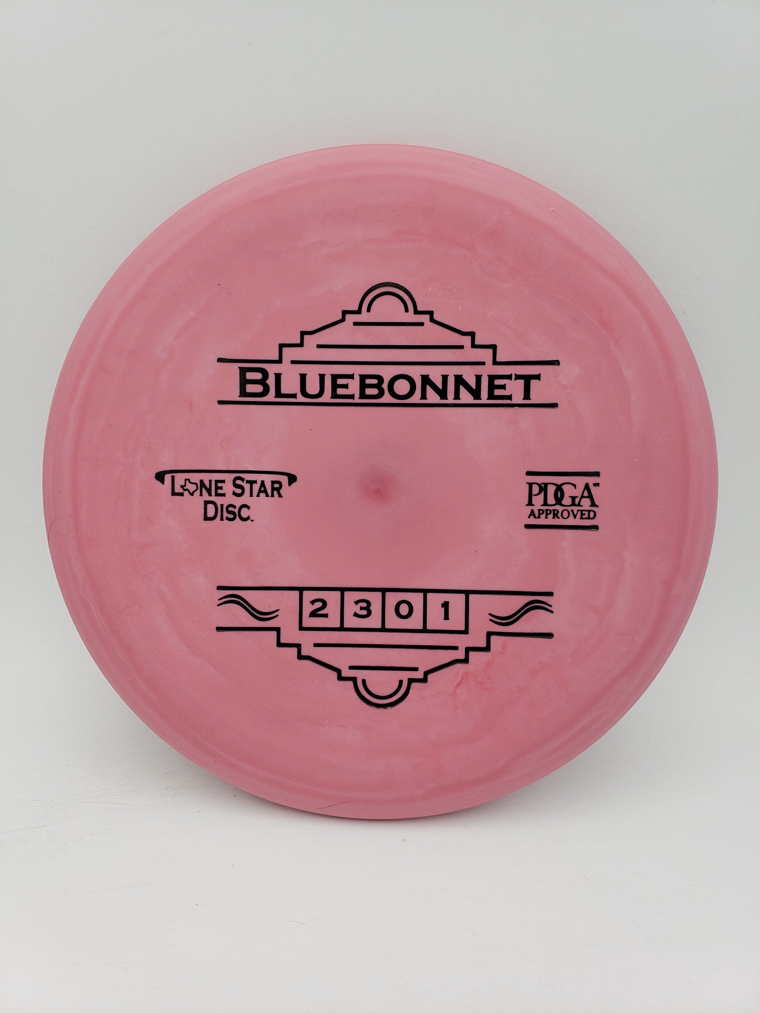 LSD v1 Bluebonnet disc golf disc front view