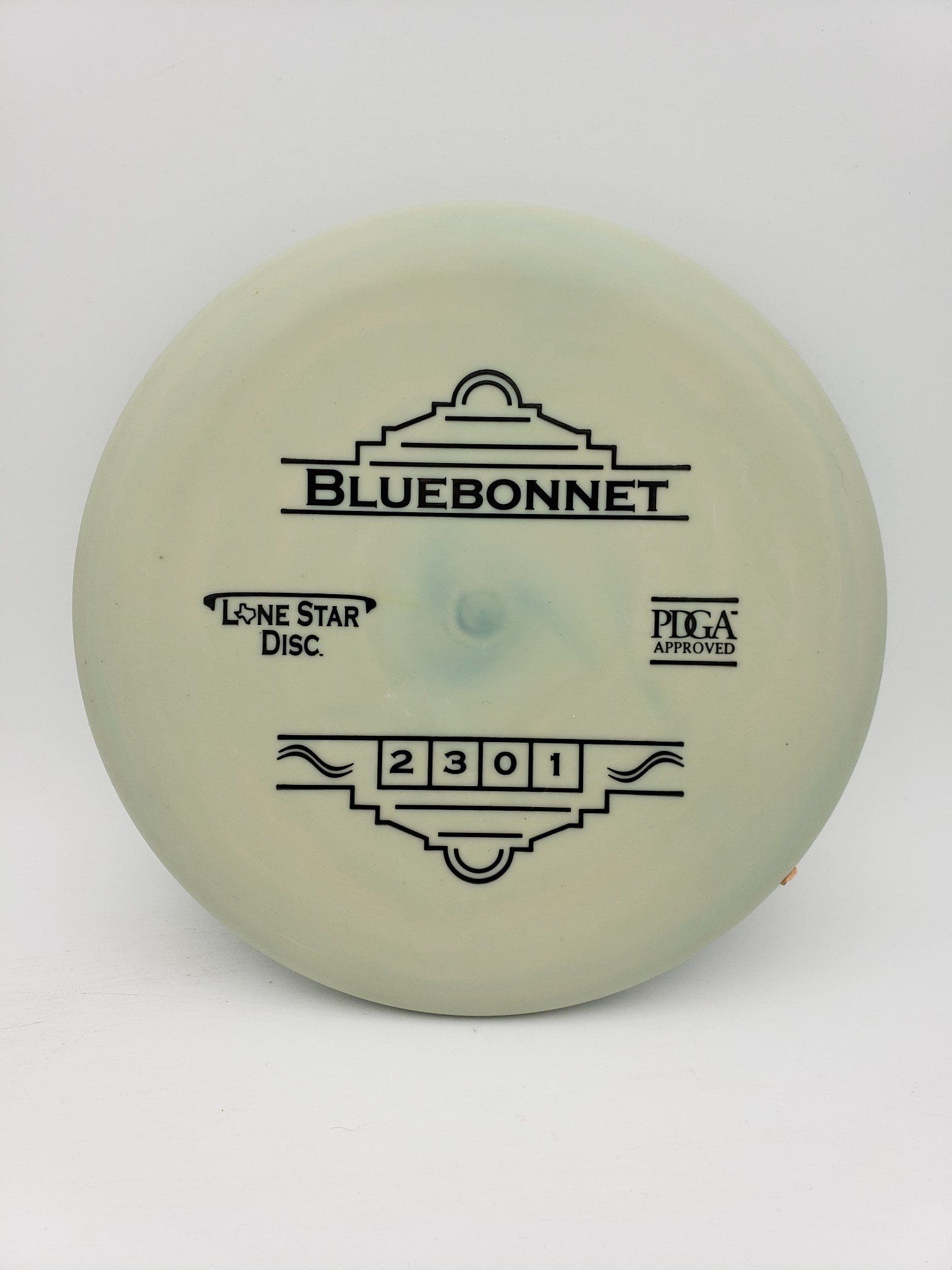 LSD v2 Bluebonnet disc golf disc front view