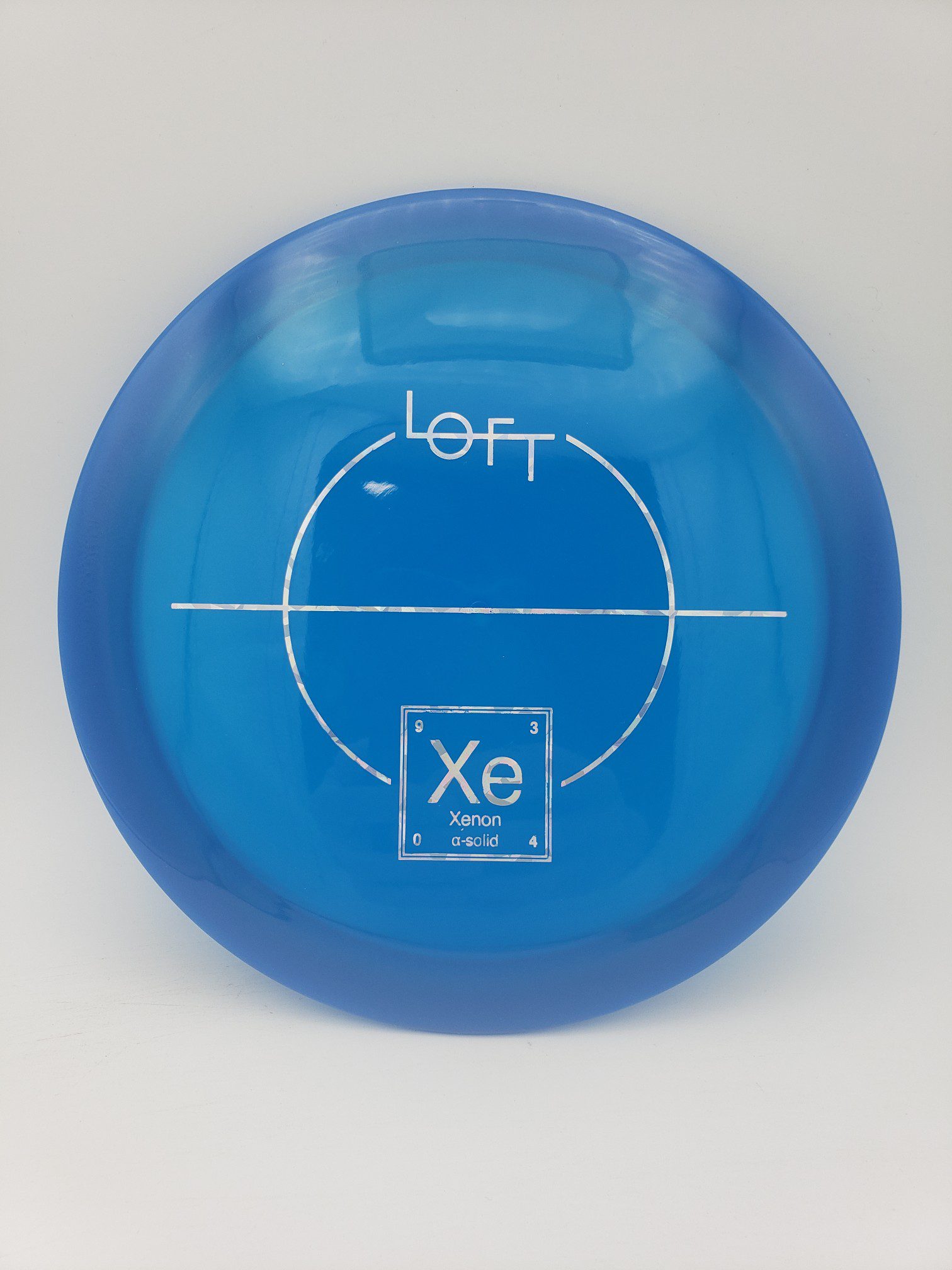 Lft Discs Xenon Alpha-solid blue disc golf disc front view