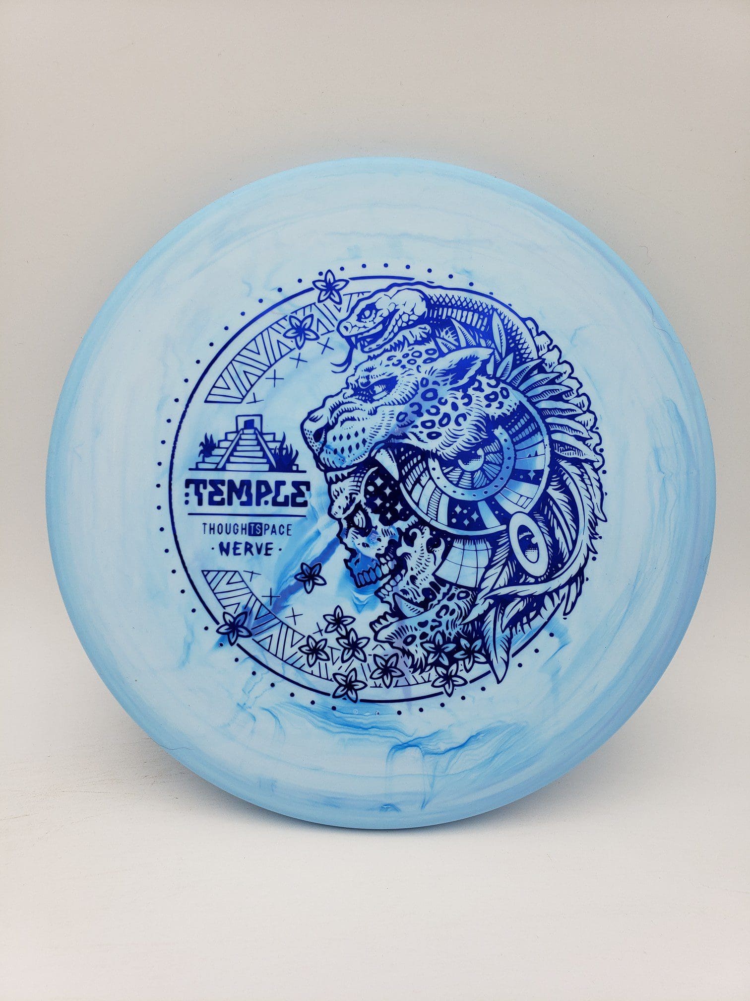 TSA test blend Nerve Temple disc golf disc front view