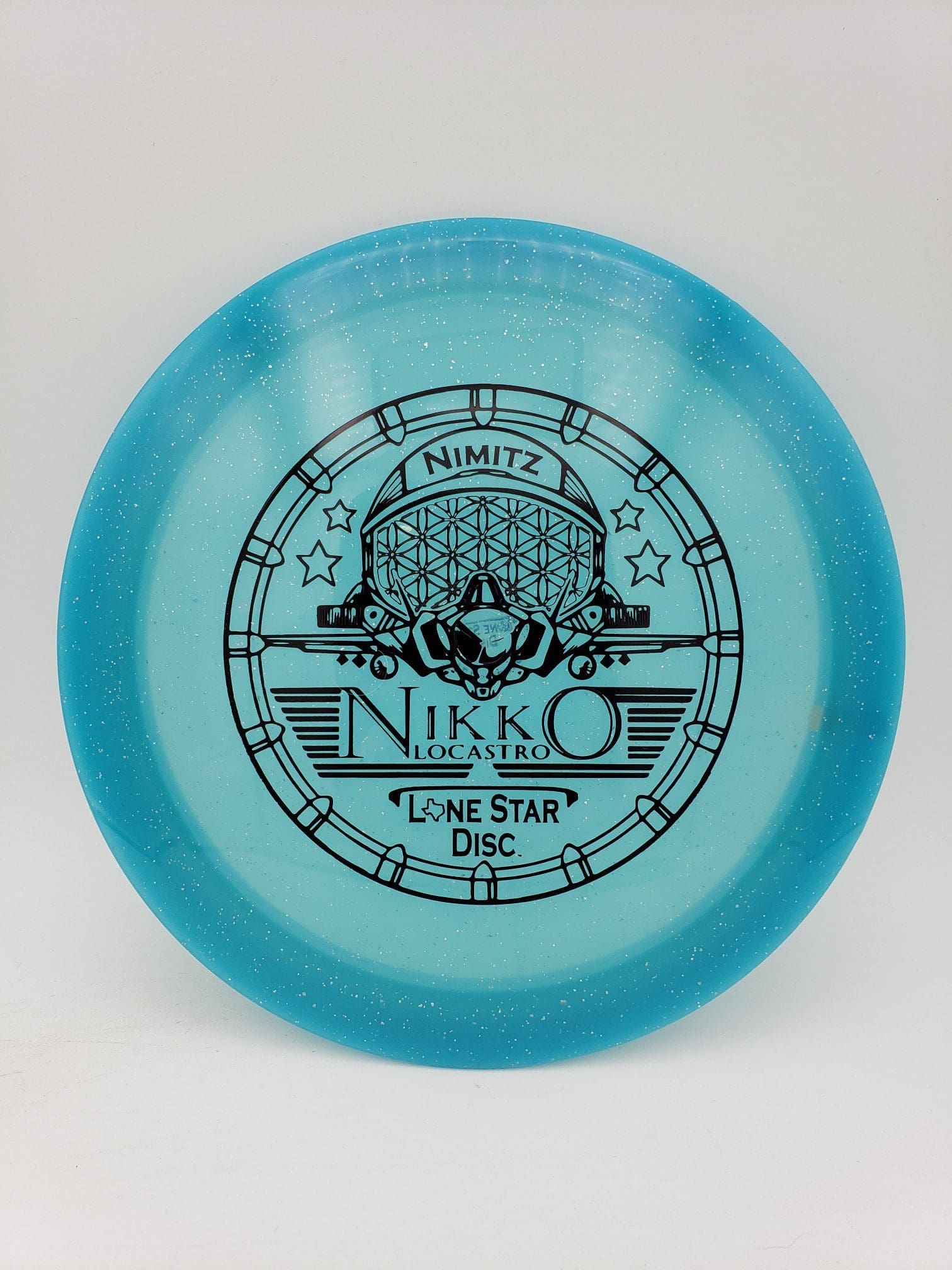 LSD Founder's Nimitz Nikko Locastro tour series disc golf disc front view