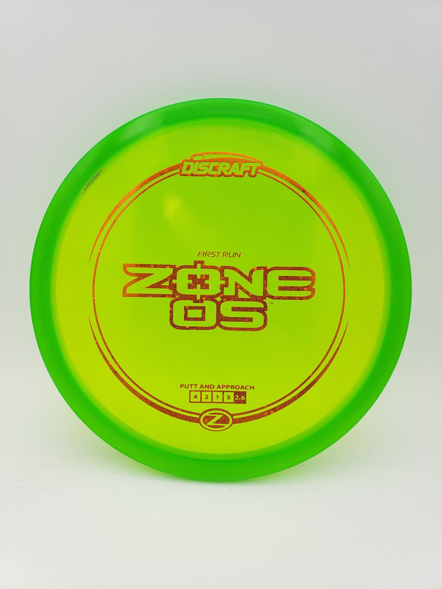 Discraft Z Zone OS first run170-172 disc golf disc front view