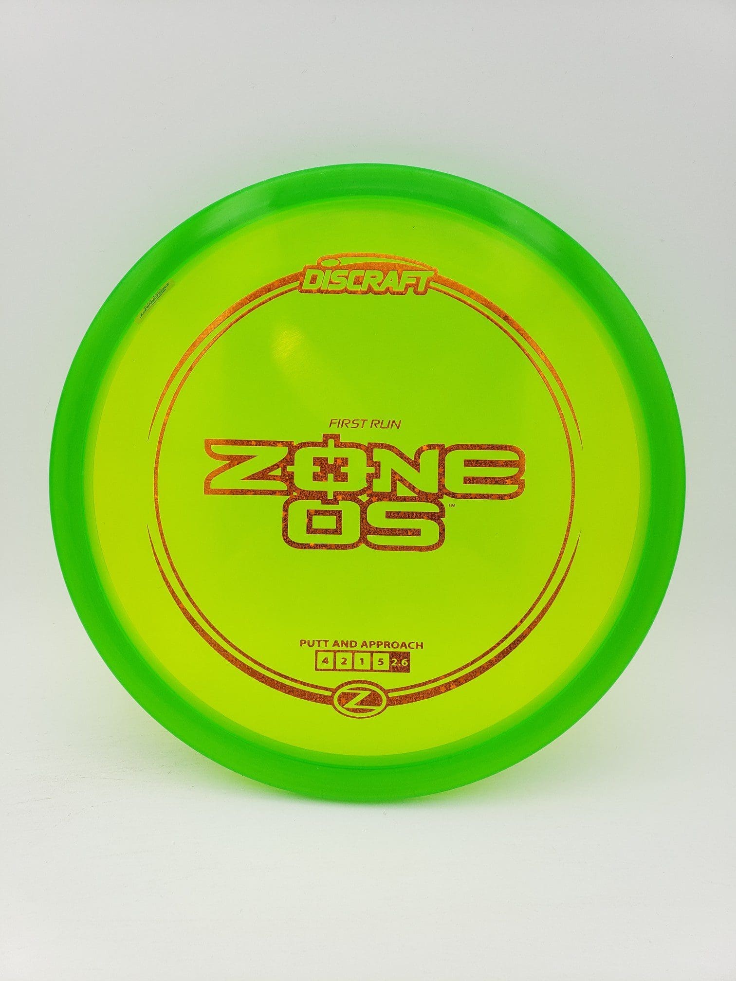 Discraft Z Zone OS first run170-172 disc golf disc front view