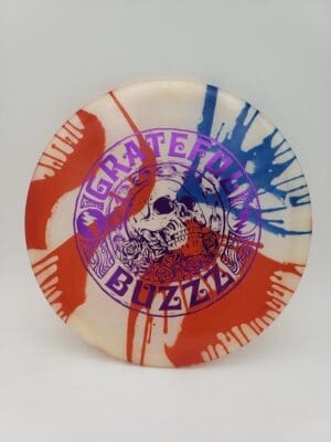 Discraft Ledgestone 2023 Fly Dye Z Grateful Buzzz disc golf disc front view