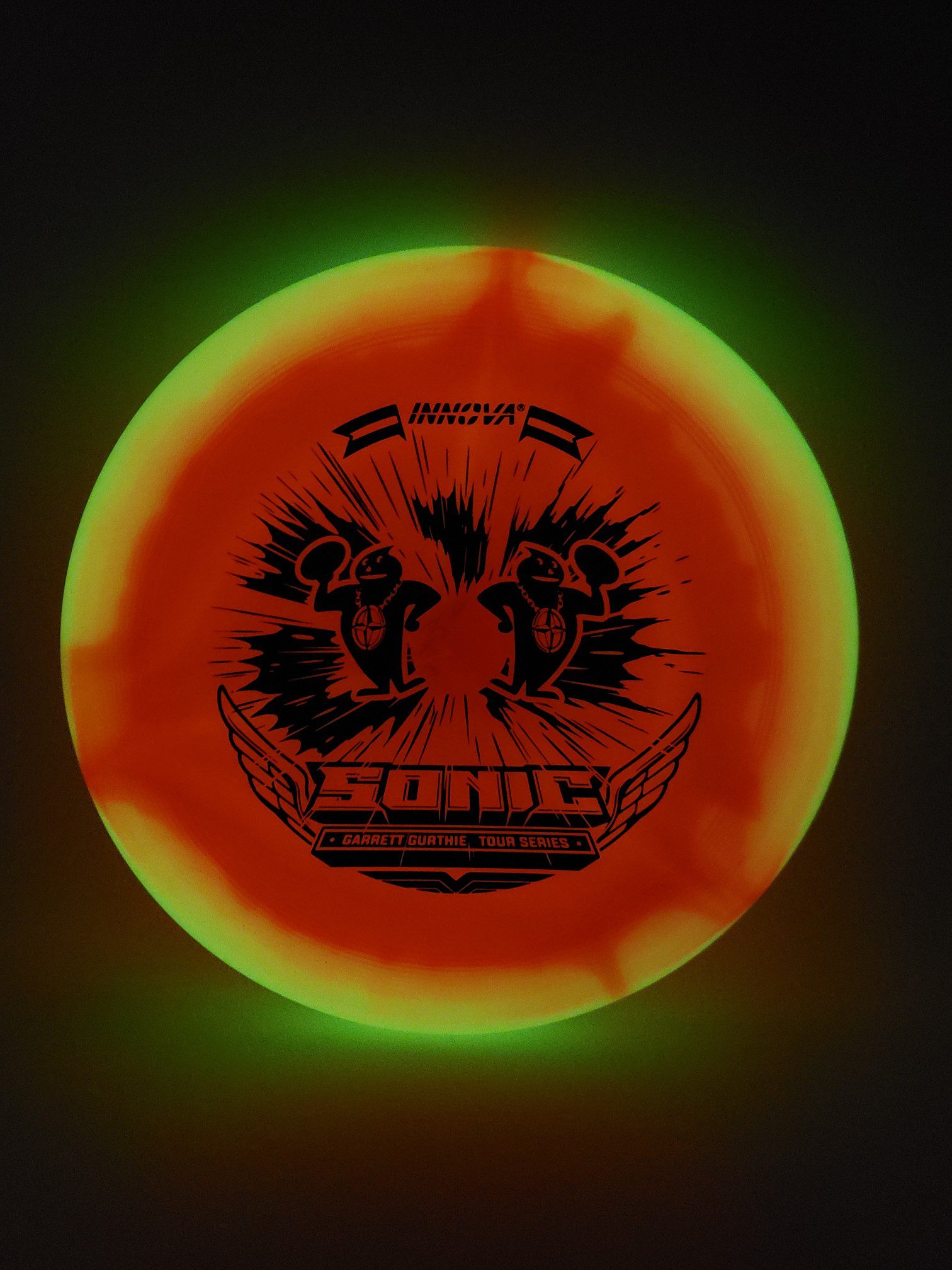 Innova Glow Halo Champion Sonic Garrett Gurthie 2023 tour series disc golf disc side view