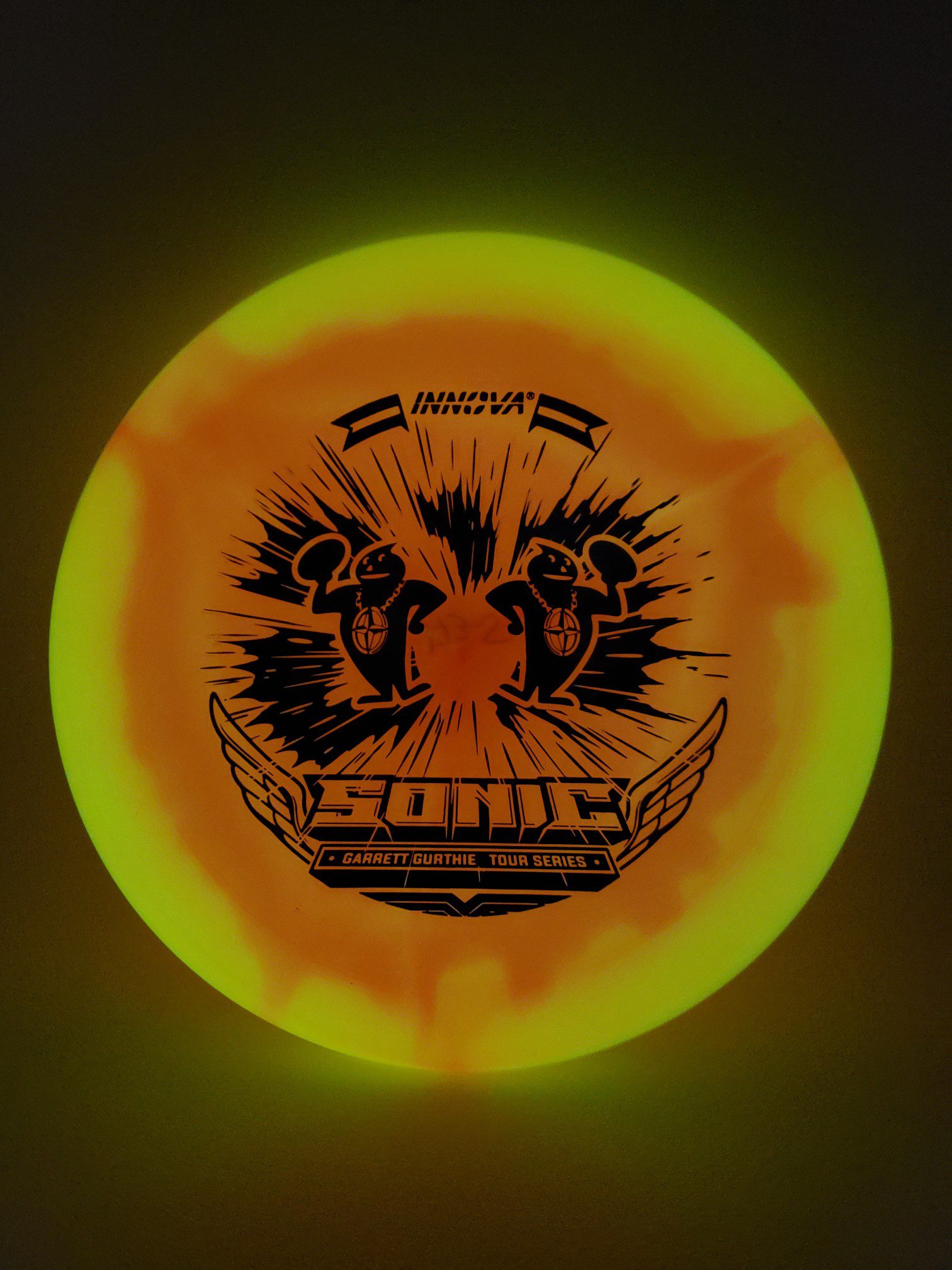 Innova Glow Halo Champion Sonic Garrett Gurthie 2023 tour series disc golf disc top view