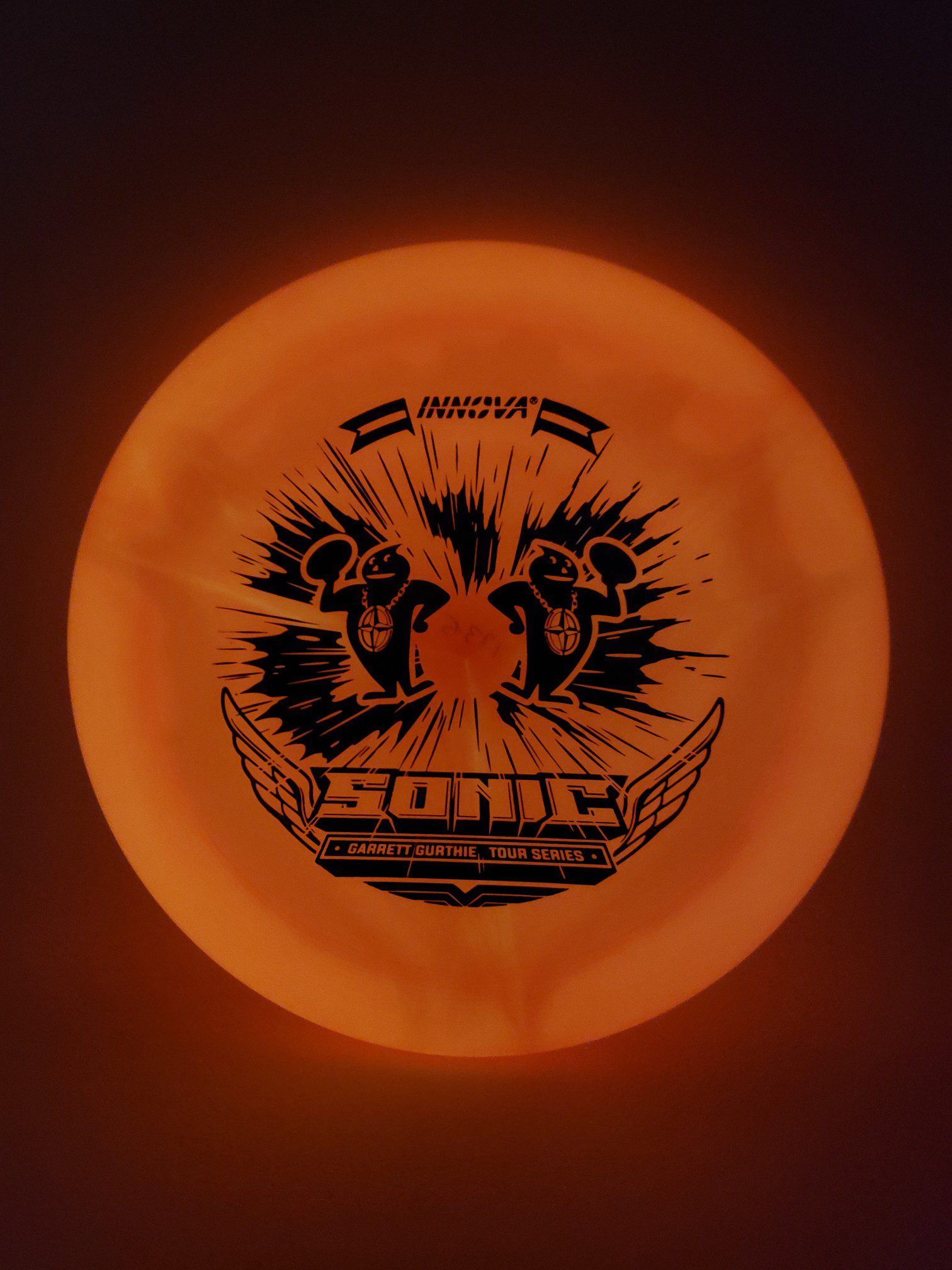 Innova Glow Halo Champion Sonic Garrett Gurthie 2023 tour series disc golf disc detail view