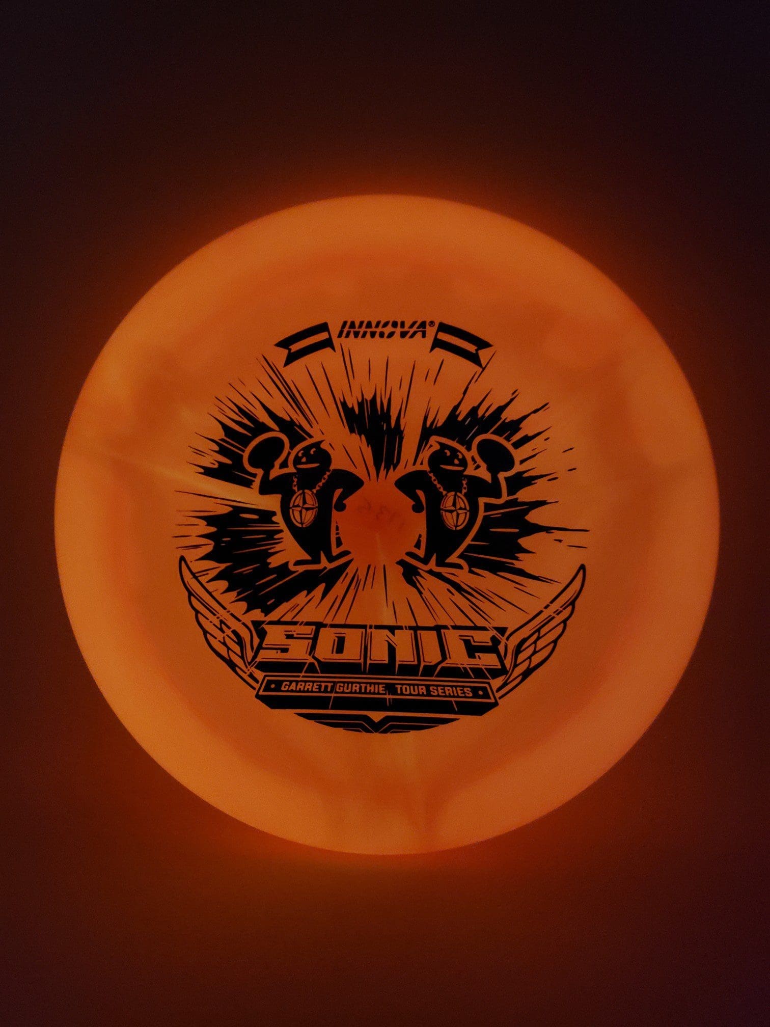 Innova Glow Halo Champion Sonic Garrett Gurthie 2023 tour series disc golf disc detail view