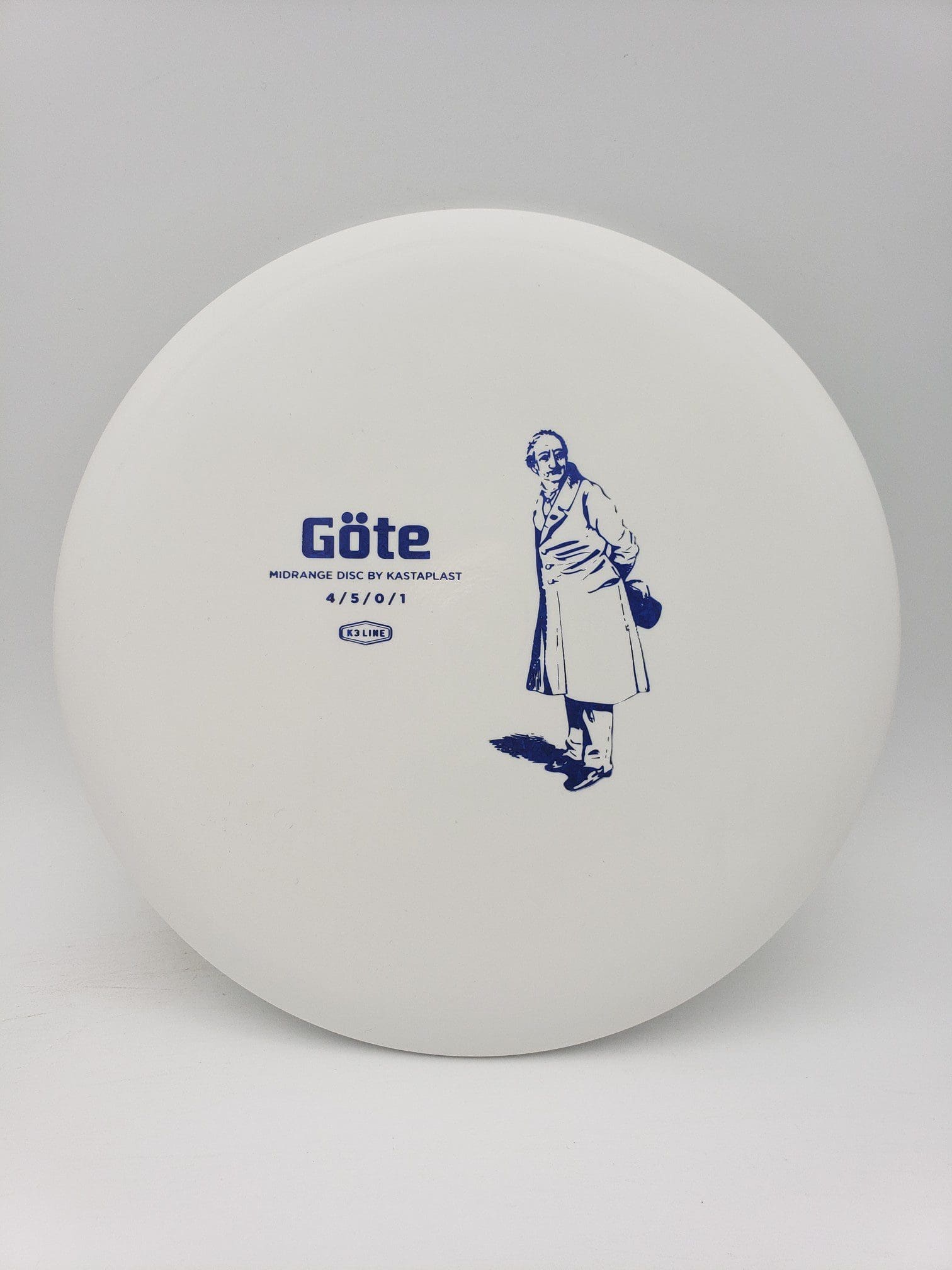 Kastaplast K3 Gte white disc golf disc front view