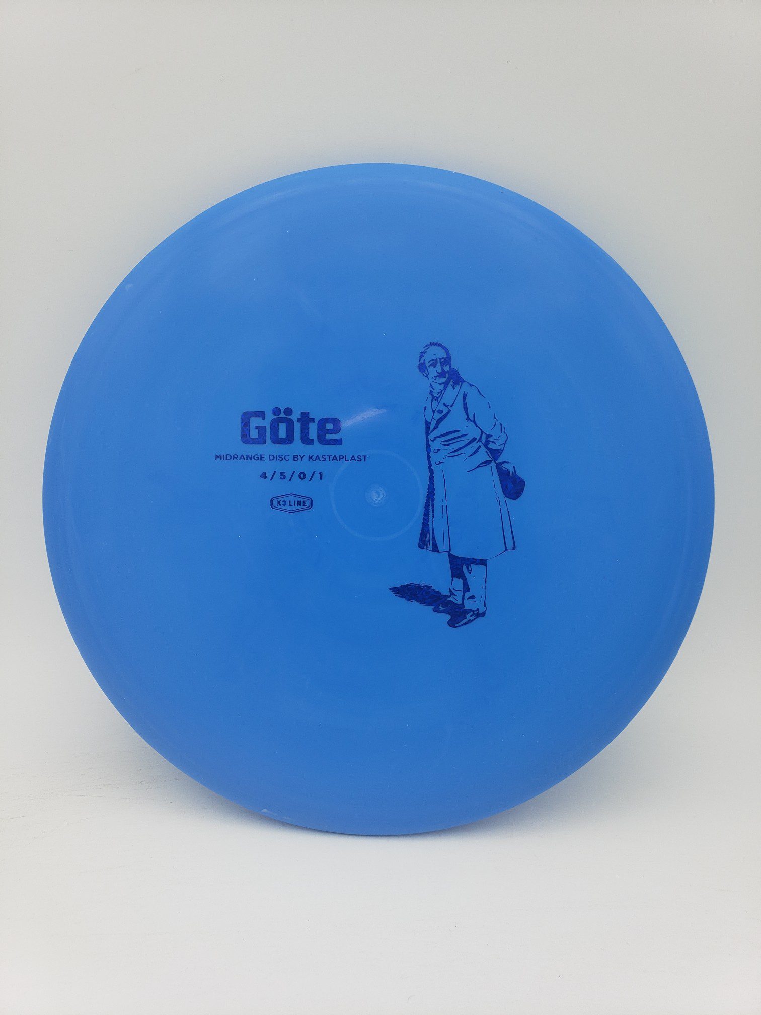 Kastaplast K3 Gte blue disc golf disc front view