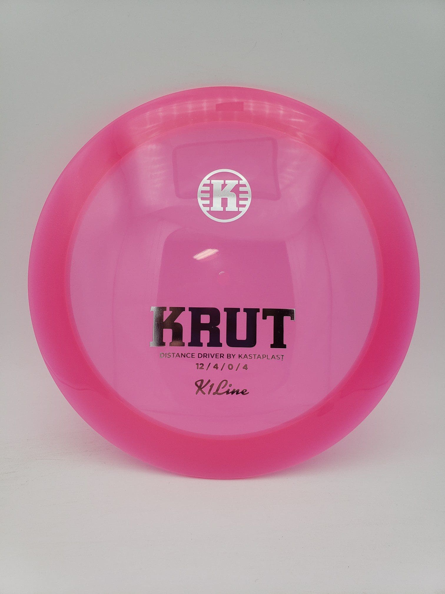 Kastaplast K1 Krut pink disc golf disc front view