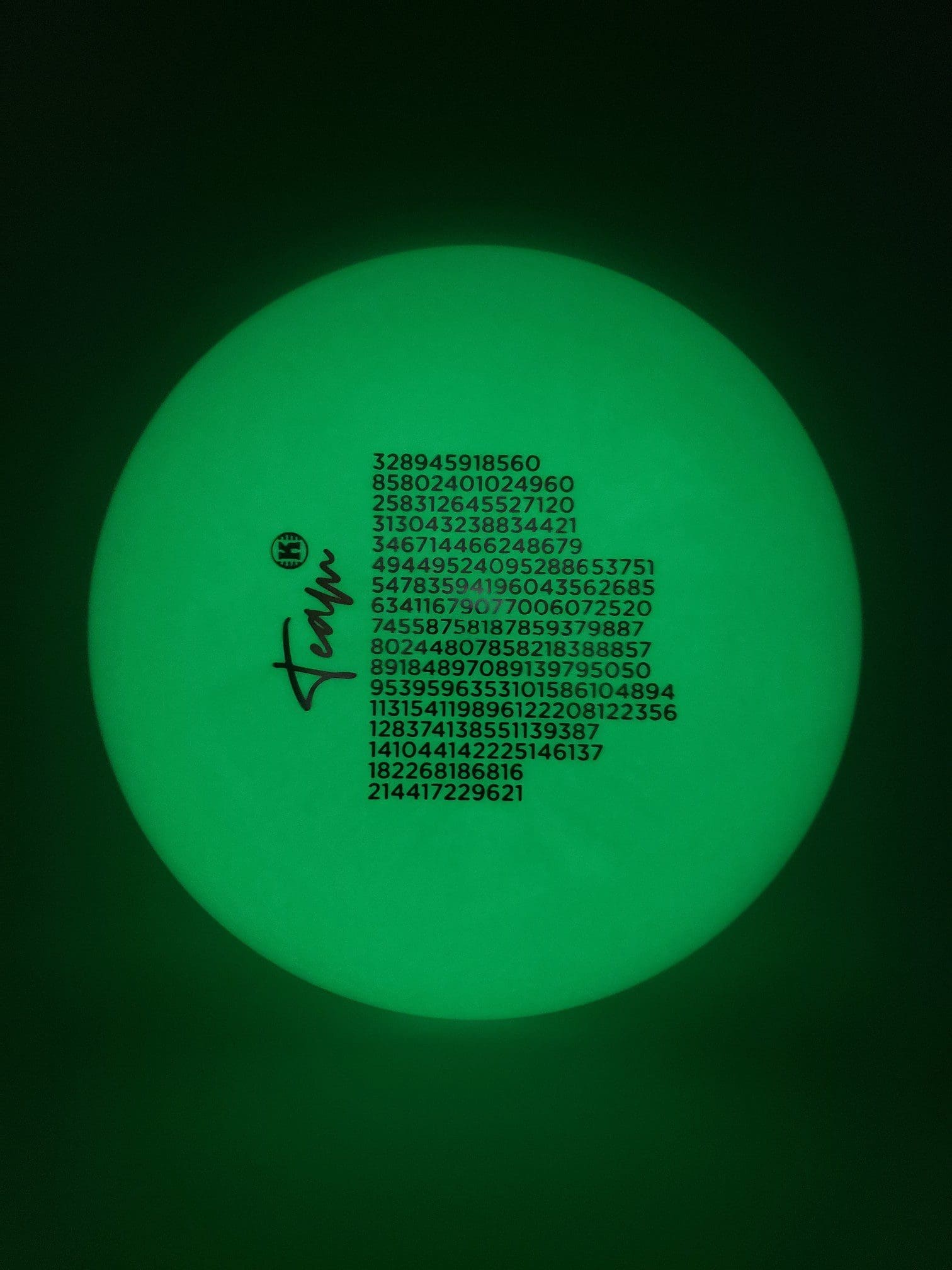 Kastaplast K3 Glow Reko team fundraiser 2023 disc golf disc front view