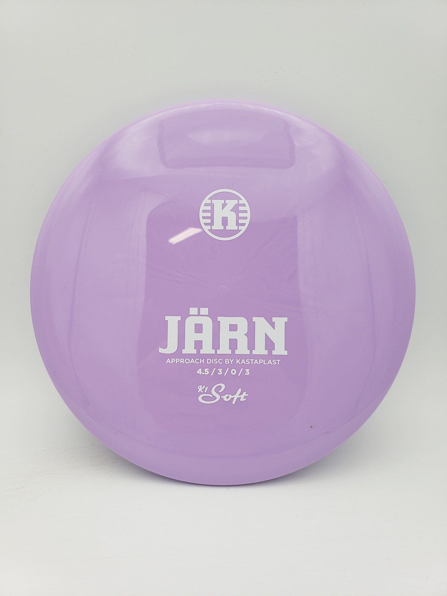 Kastaplast K1 Soft Jrn lavender disc golf disc front view