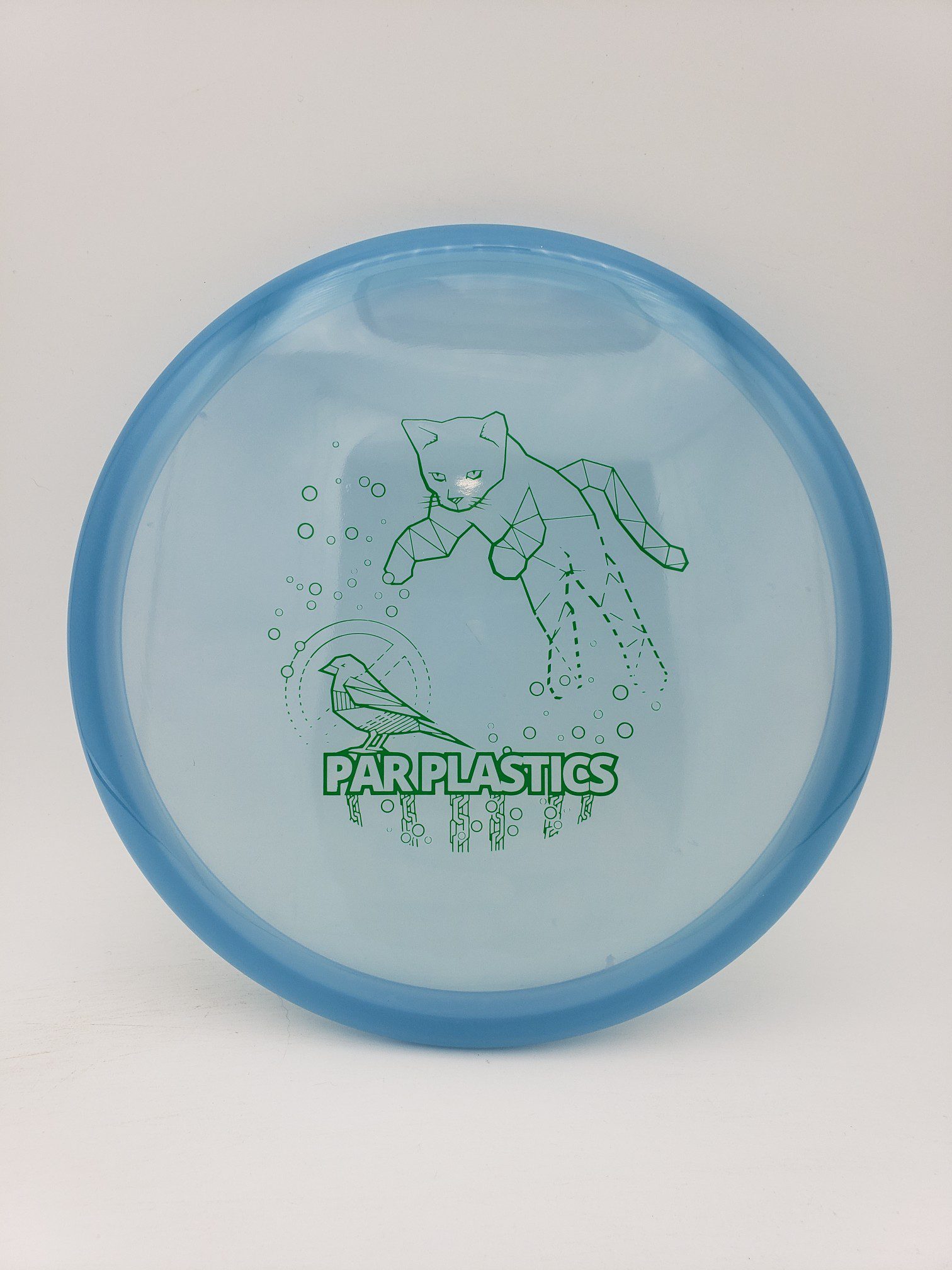Kastaplast K1 Reko X translucent blue Power Kitty 2023 disc golf disc front view