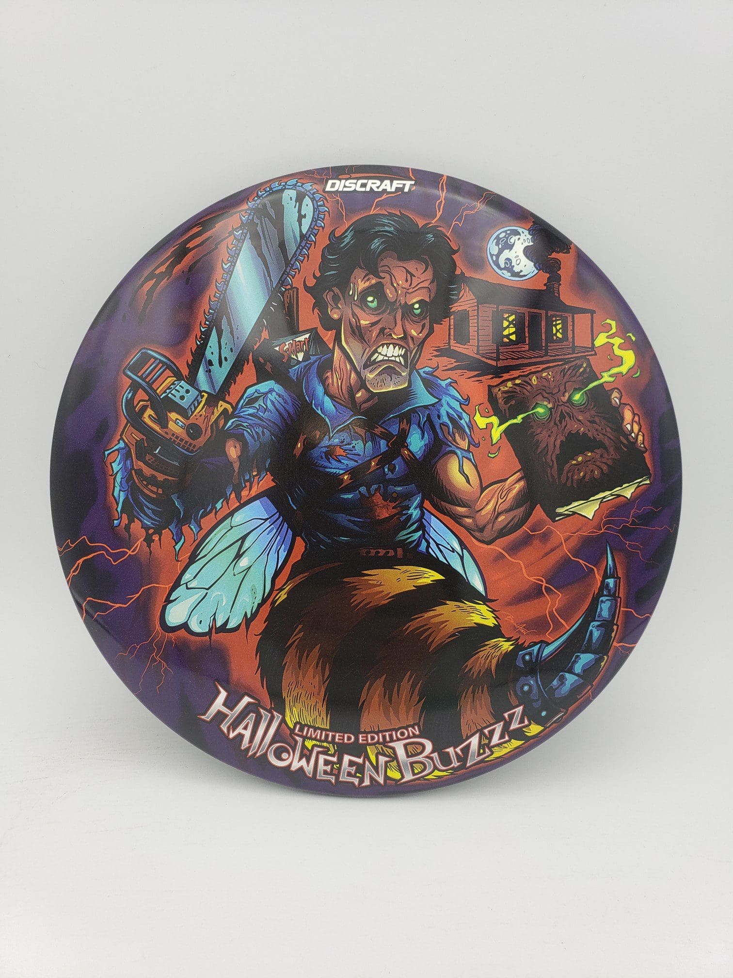 Discraft Halloween 2023 Buzzz SuperColor and Z Glo disc golf disc front view