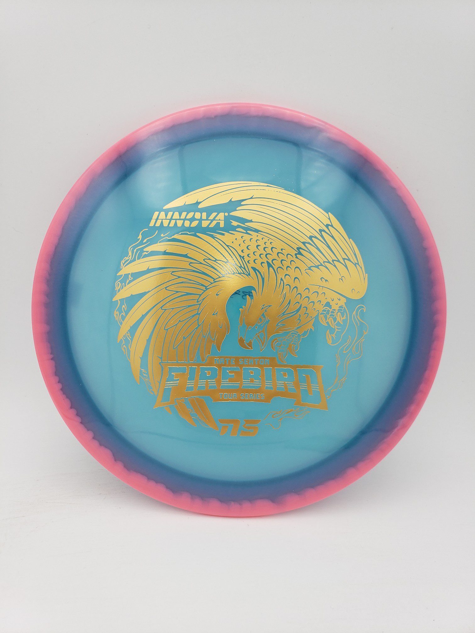 Innova Champion Glow Halo Firebird Nate Sexton 2023 Tour Series disc golf disc top view