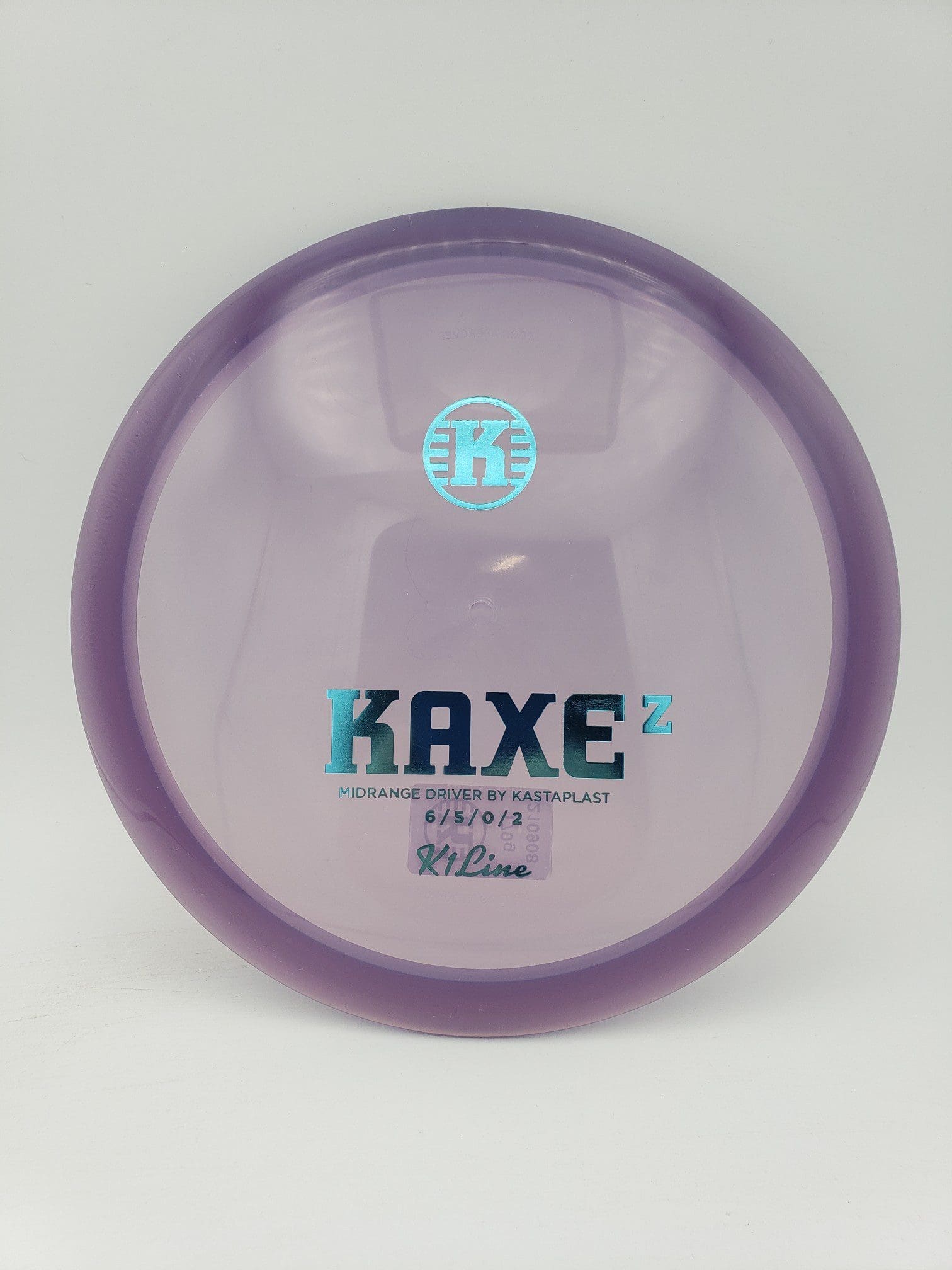 Kastaplast K1 Kaxe Z translucent purple disc golf disc front view