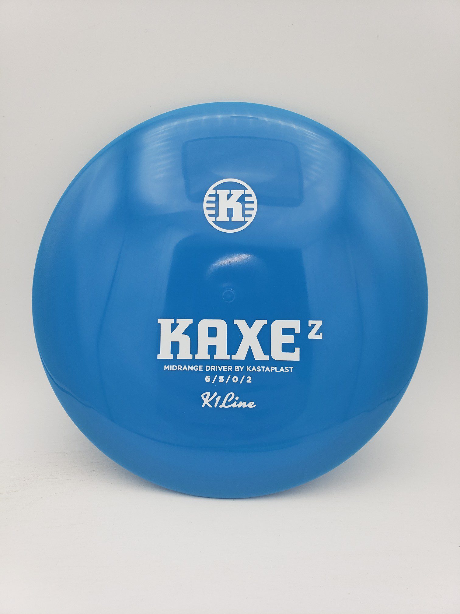 Kastaplast K1 Kaxe Z blue Copy disc golf disc front view