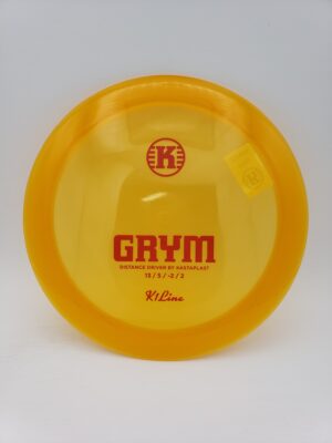 Kastaplast K1 Grym translucent orange disc golf disc front view