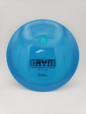 Kastaplast K1 Grym blue disc golf disc front view