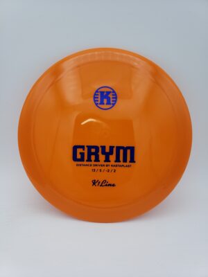Kastaplast K1 Grym orange disc golf disc front view