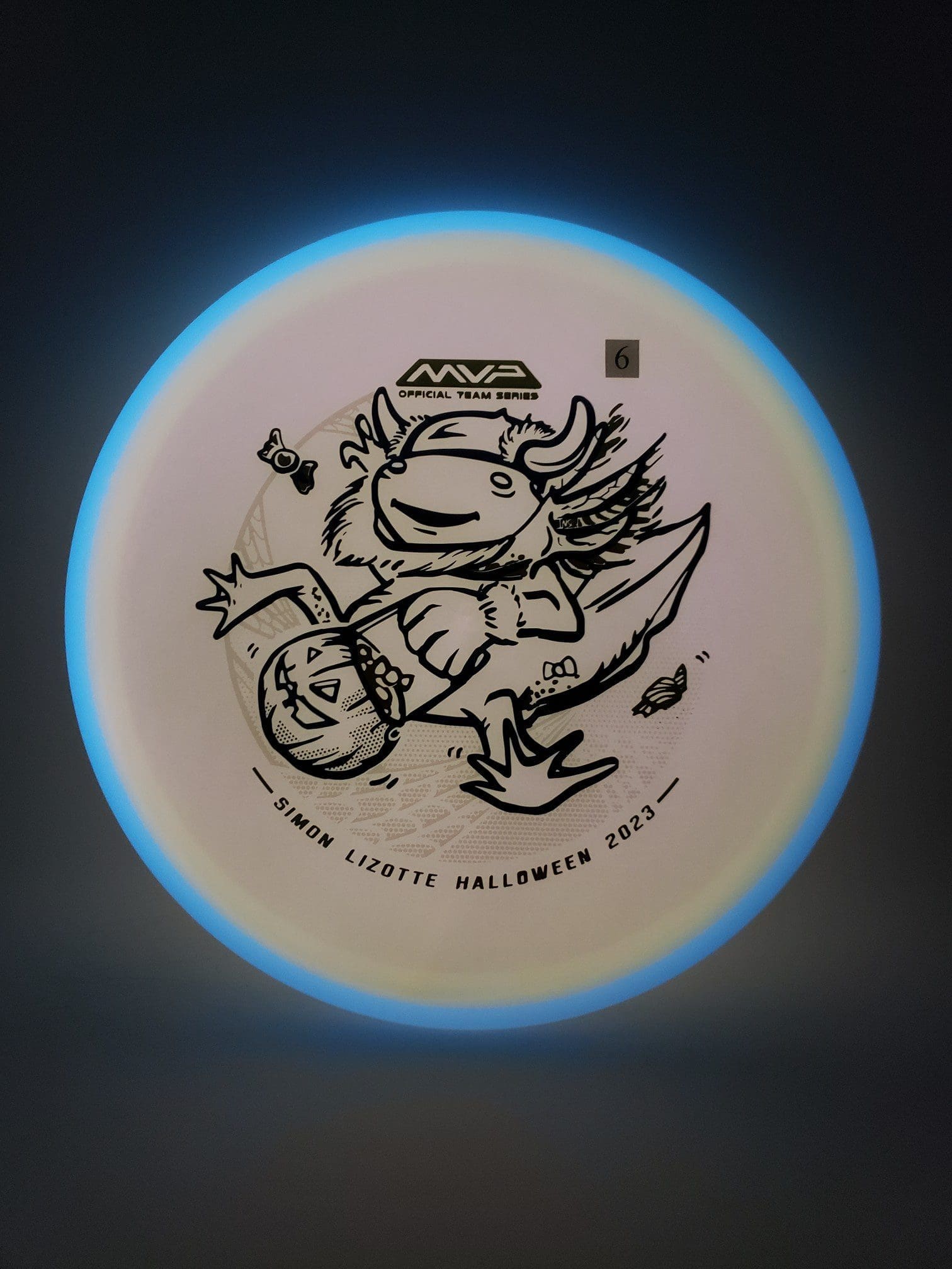 Axiom Total Eclipse Hex Simon Lizotte Halloween 2023 disc golf disc side view