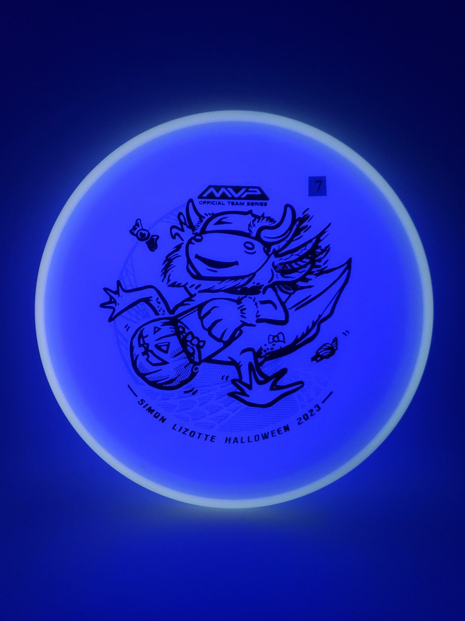 Axiom Total Eclipse Hex Simon Lizotte Halloween 2023 disc golf disc top view