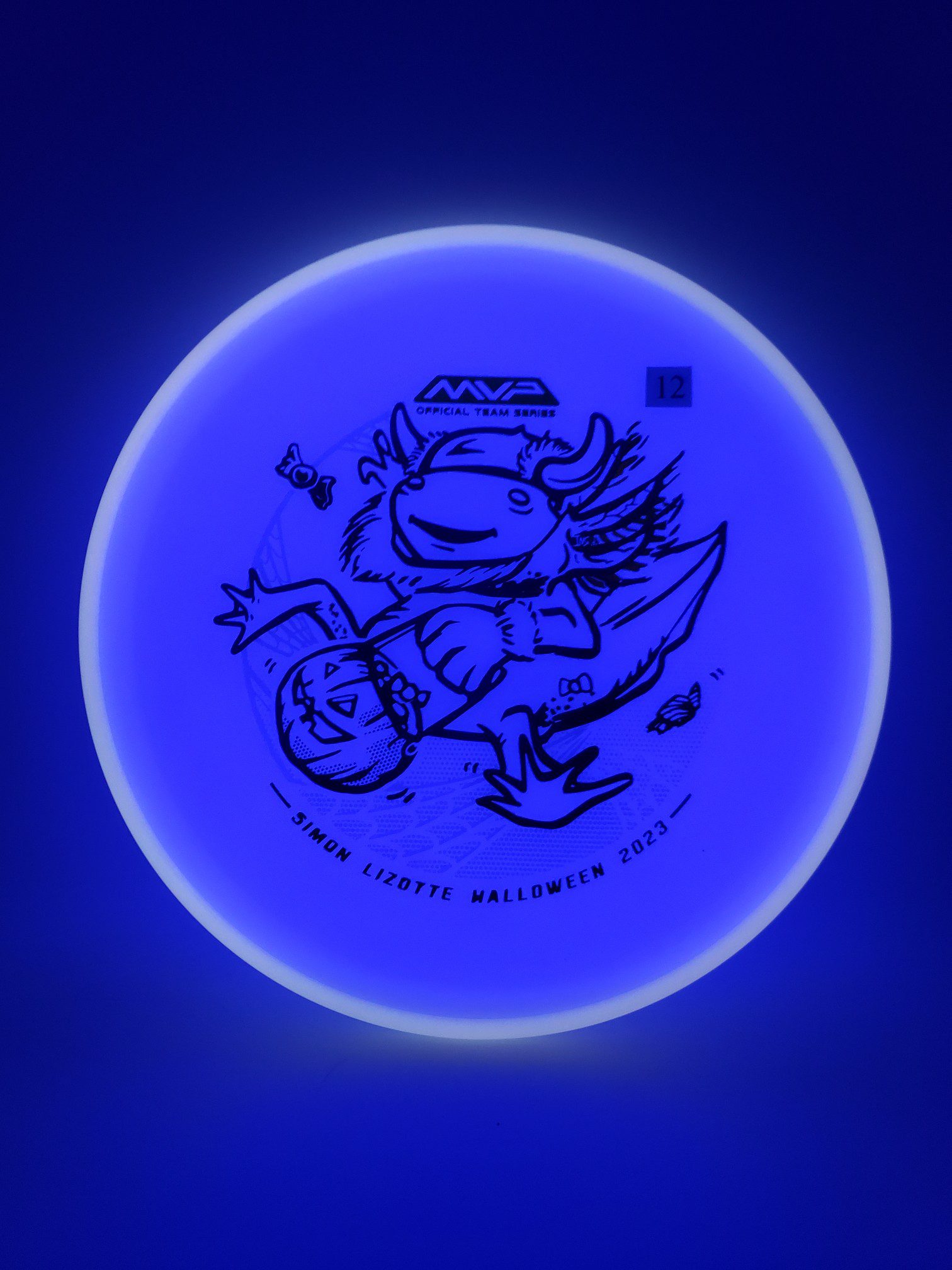 Axiom Total Eclipse Hex Simon Lizotte Halloween 2023 disc golf disc top view