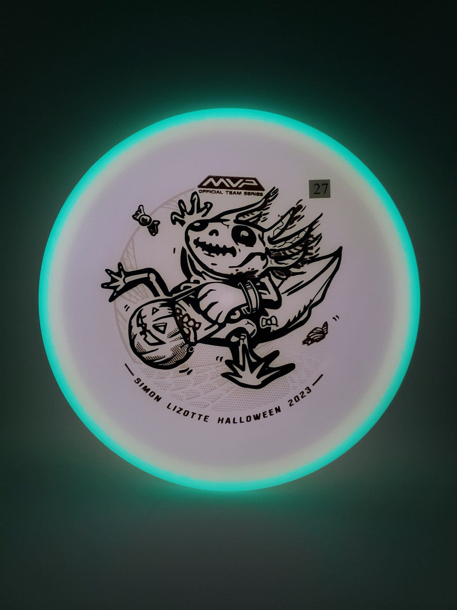 Axiom Total Eclipse Hex Simon Lizotte Halloween 2023 disc golf disc top view