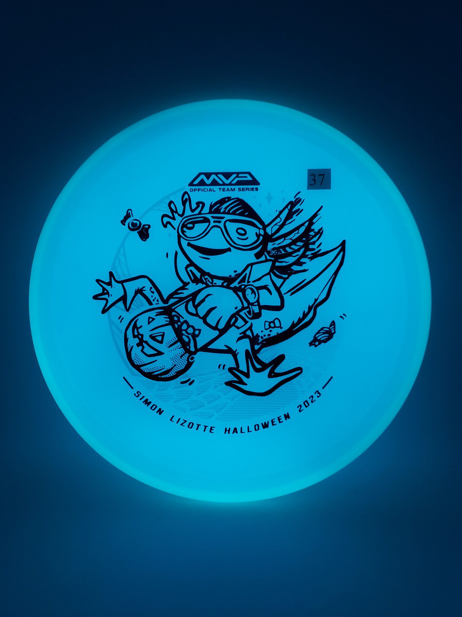 Axiom Total Eclipse Hex Simon Lizotte Halloween 2023 disc golf disc top view