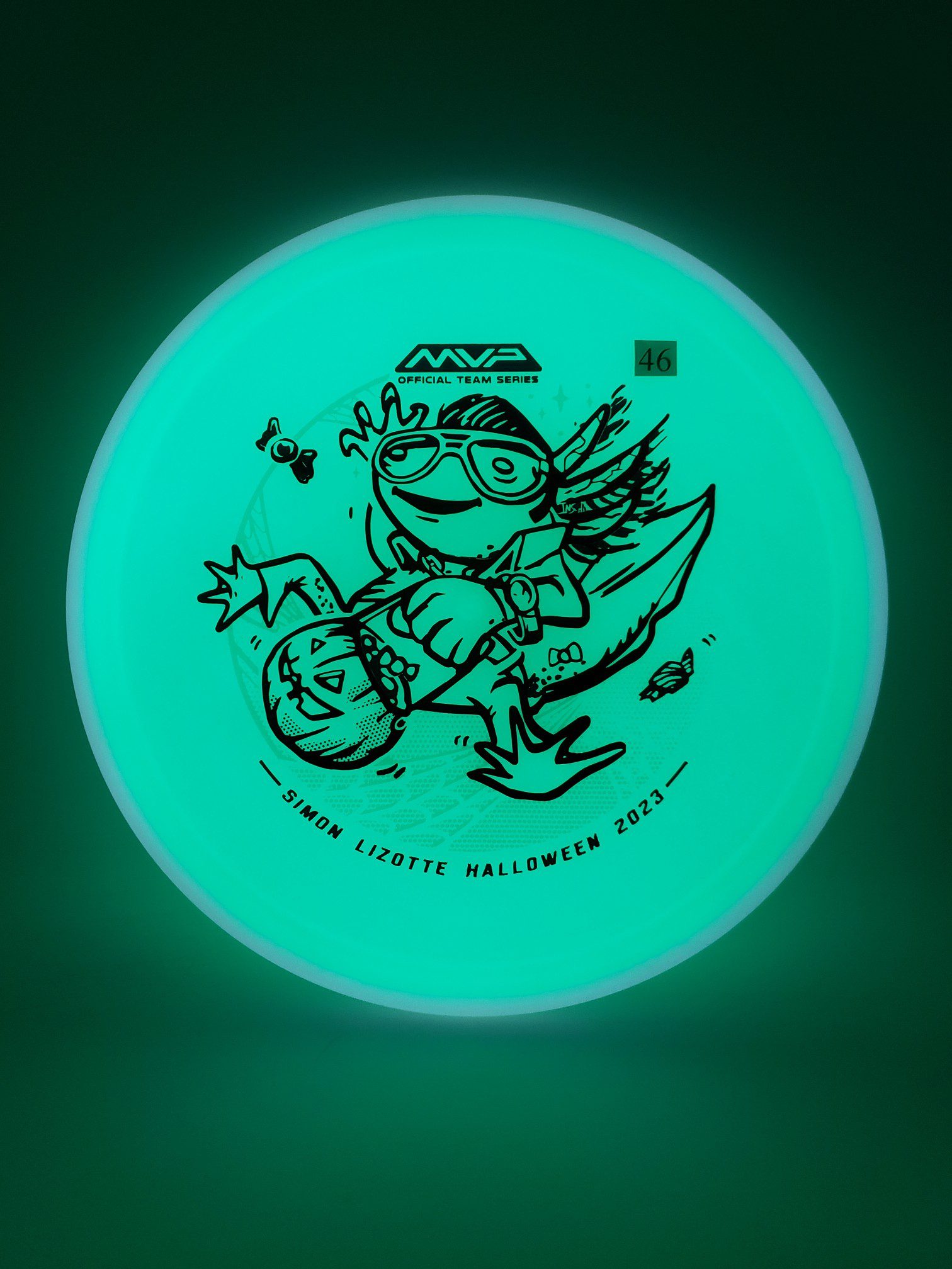 Axiom Total Eclipse Hex Simon Lizotte Halloween 2023 disc golf disc side view