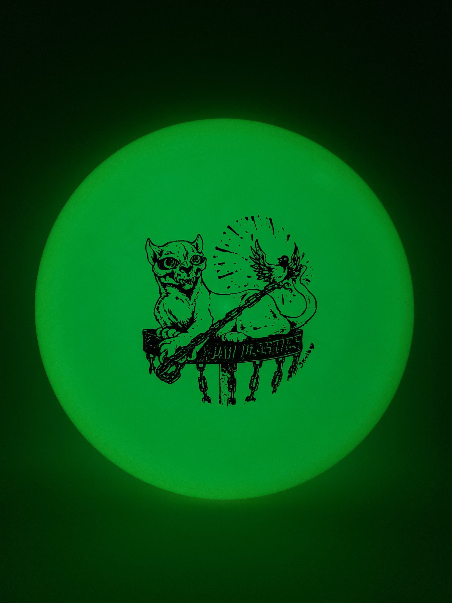 Mint Discs Nocturnal UFO Halloween 2023 by Skulboy disc golf disc front view