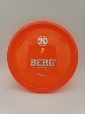 Kastaplast K1 Berg X translucent orange disc golf disc front view