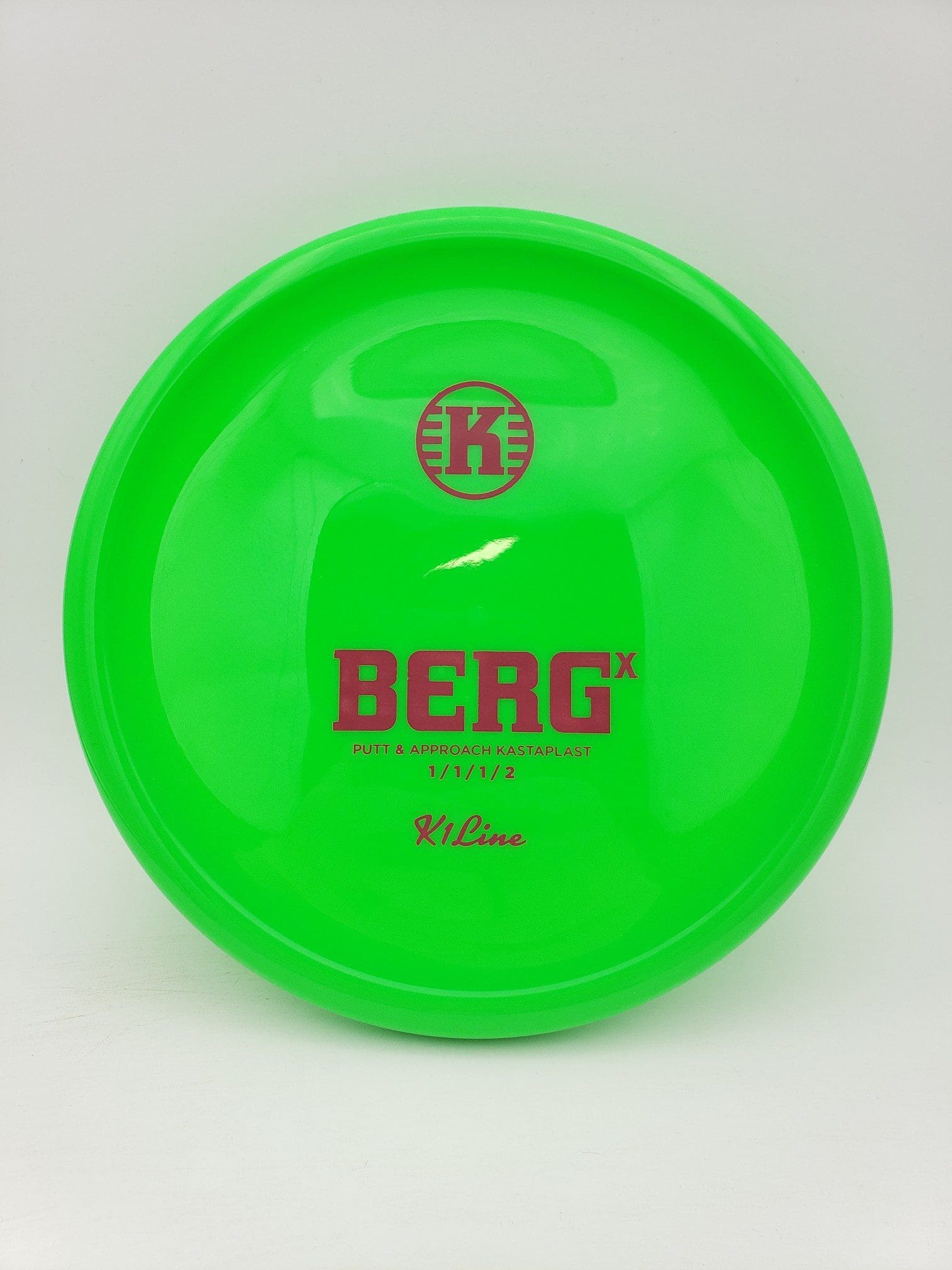 Kastaplast K1 Berg X poison green disc golf disc front view