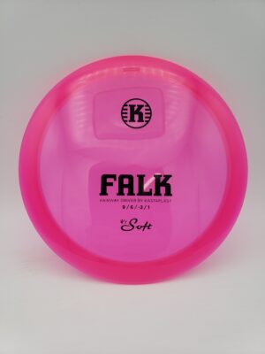 Kastaplast K1 Soft Falk hot pink disc golf disc front view