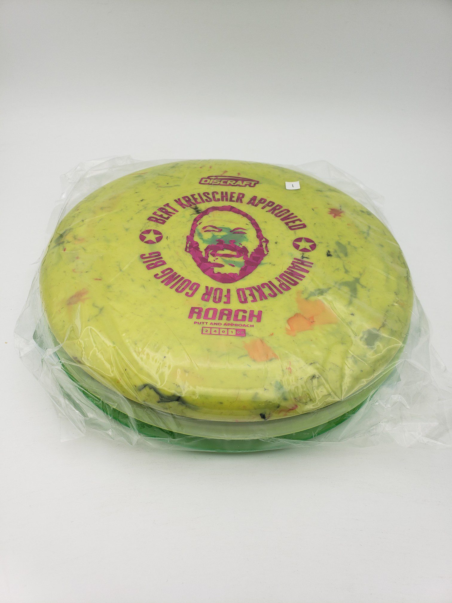 Discraft Bert Kreischer collection SuperColor Buzzz and DGLO 3 pack disc golf disc top view