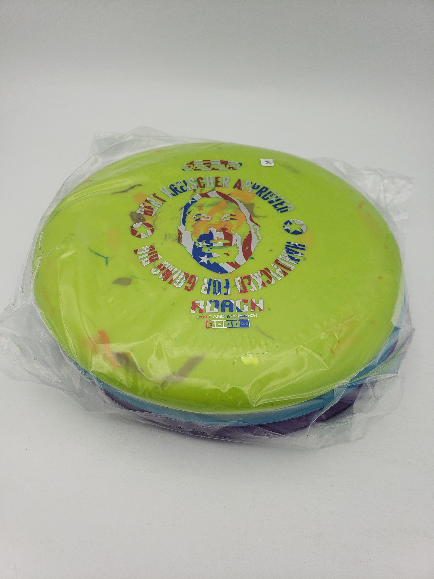 Discraft Bert Kreischer collection SuperColor Buzzz and DGLO 3 pack disc golf disc detail view