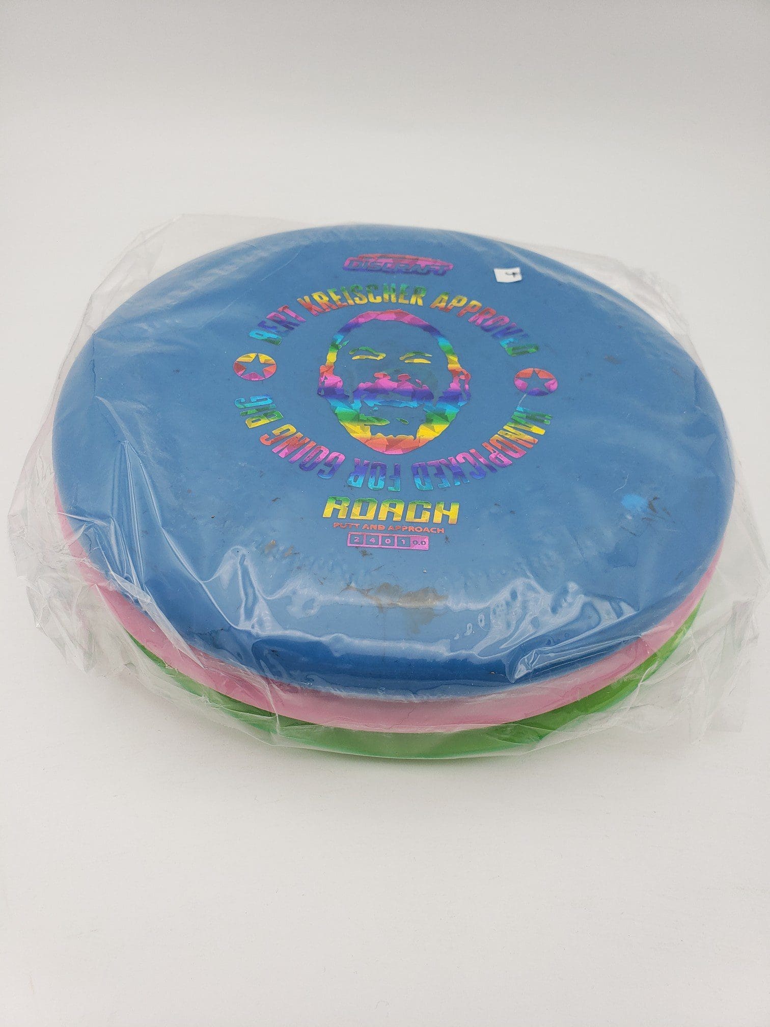 Discraft Bert Kreischer collection SuperColor Buzzz and DGLO 3 pack disc golf disc back view