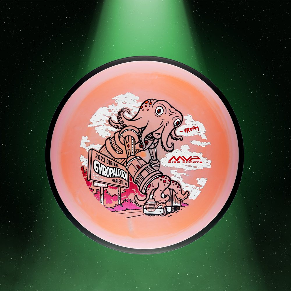 GYROpalooza 2023 mystery box disc golf disc side view