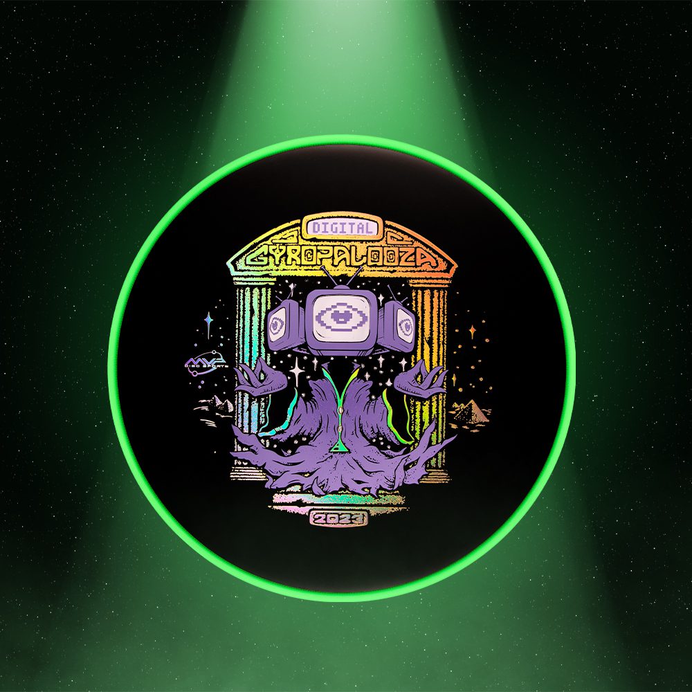 GYROpalooza 2023 mystery box disc golf disc top view